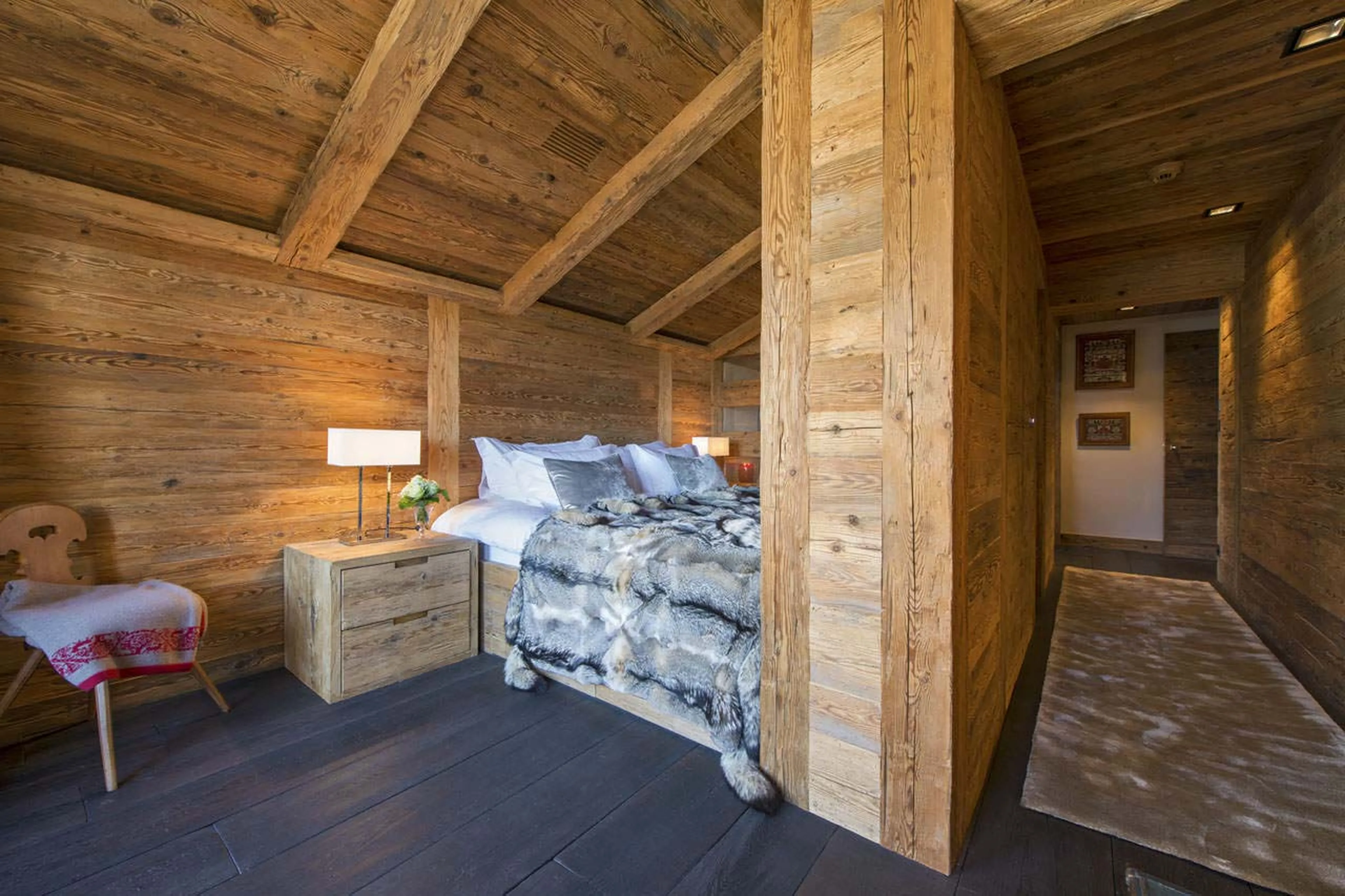 Third double bedroom in Chalet Makini in Verbier