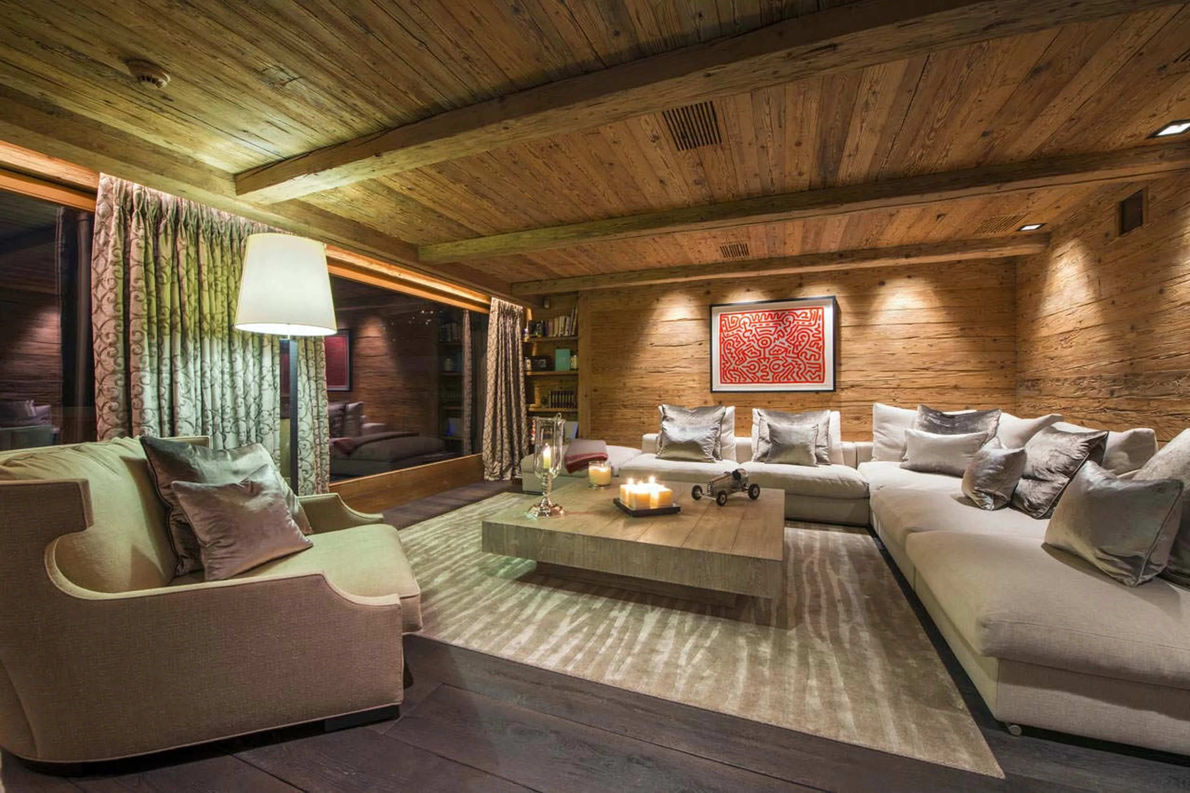 Living room in Chalet Makini in Verbier