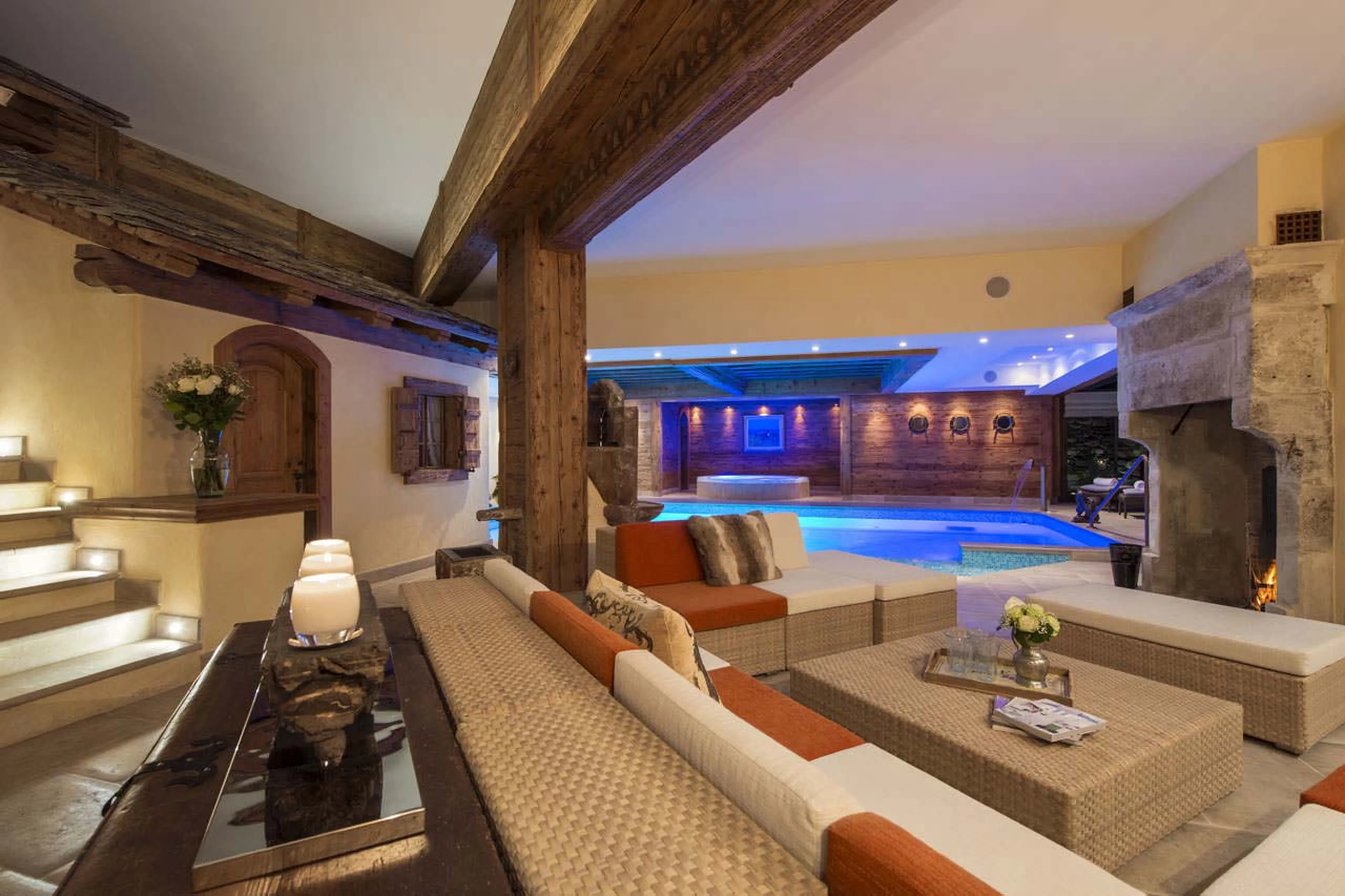 Relaxation lounge of Chalet Makini in Verbier