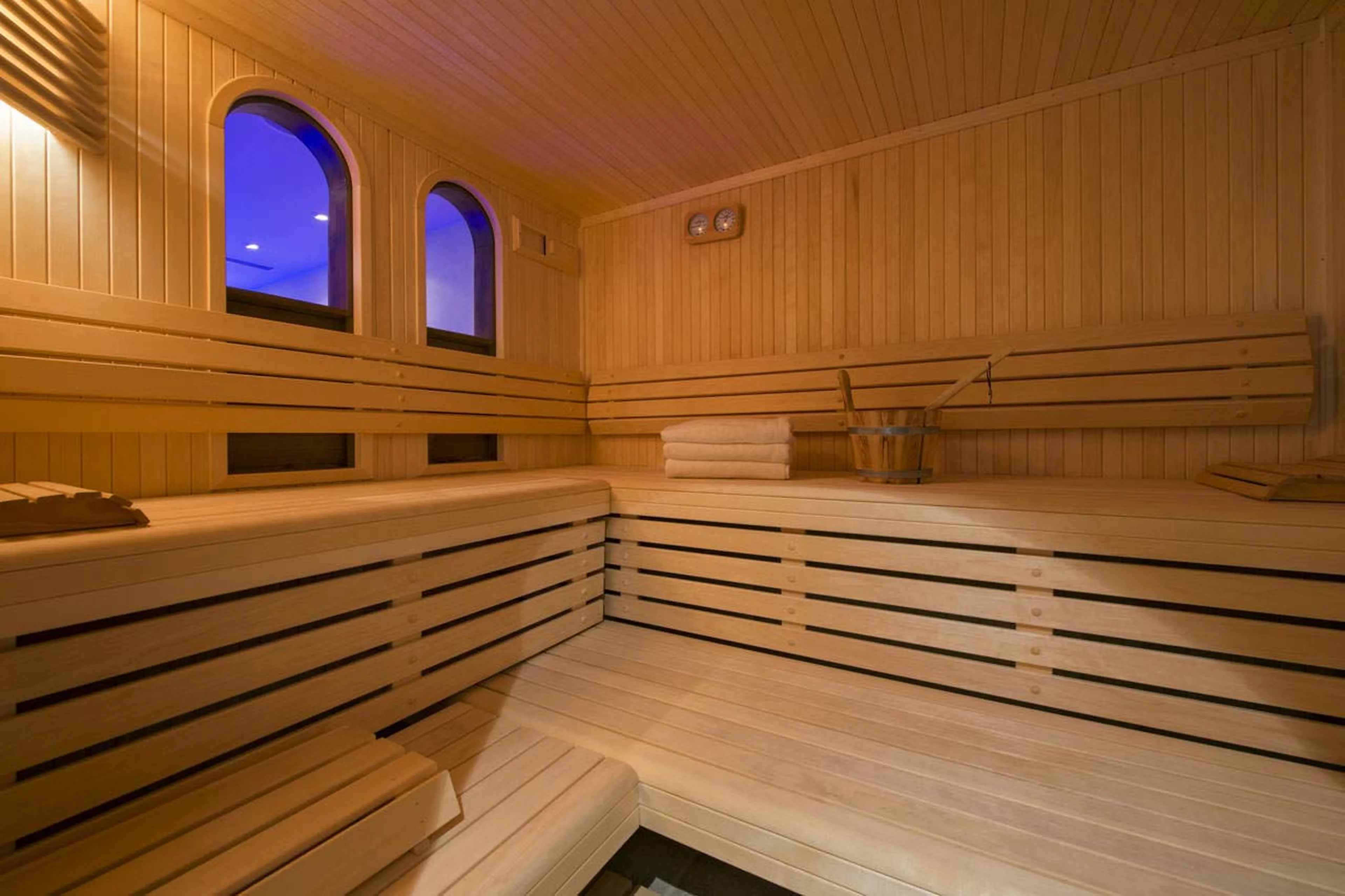 Sauna in spa of Chalet Makini in Verbier