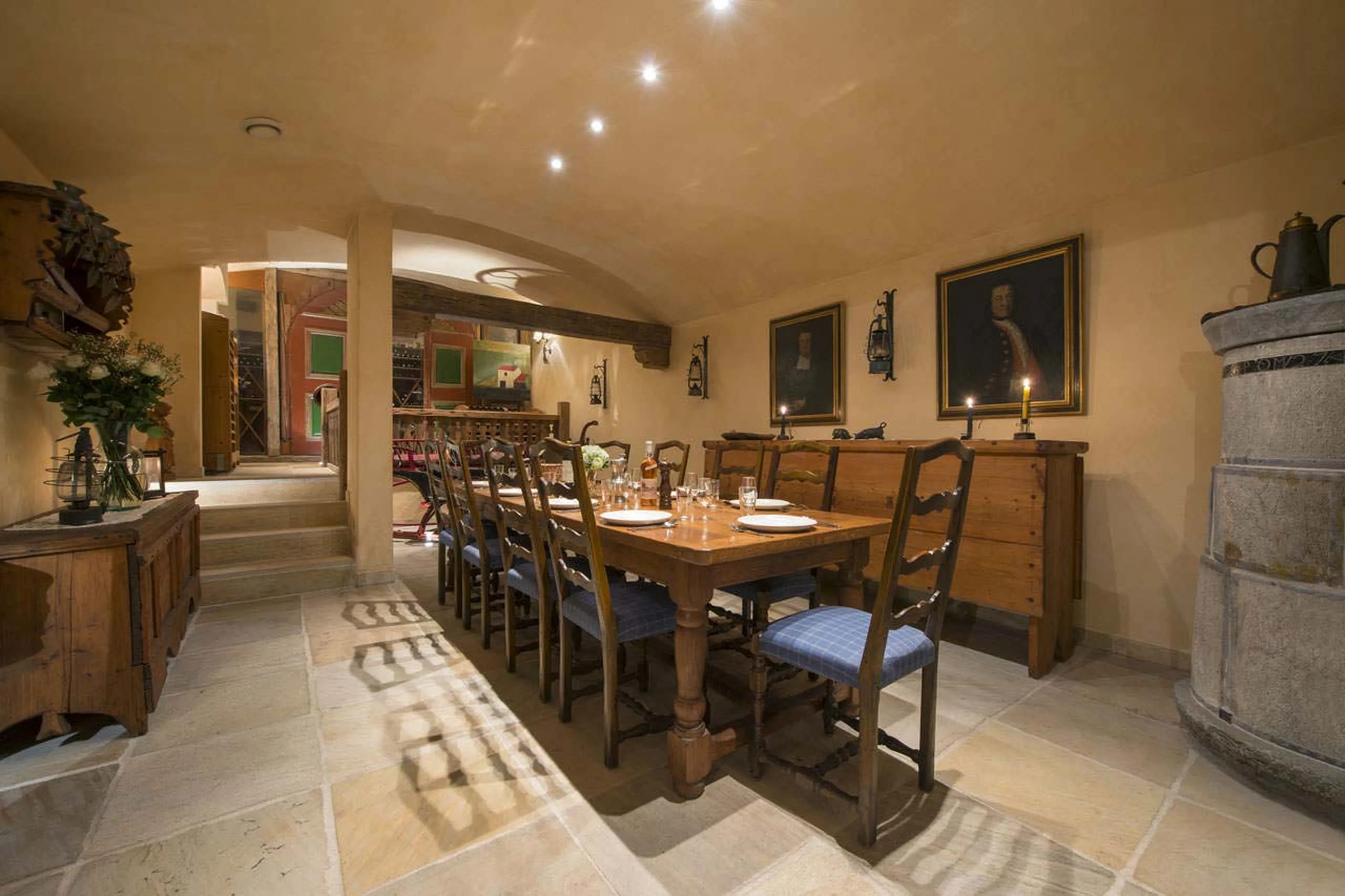 Dining room of spa at Chalet Makini in Verbier