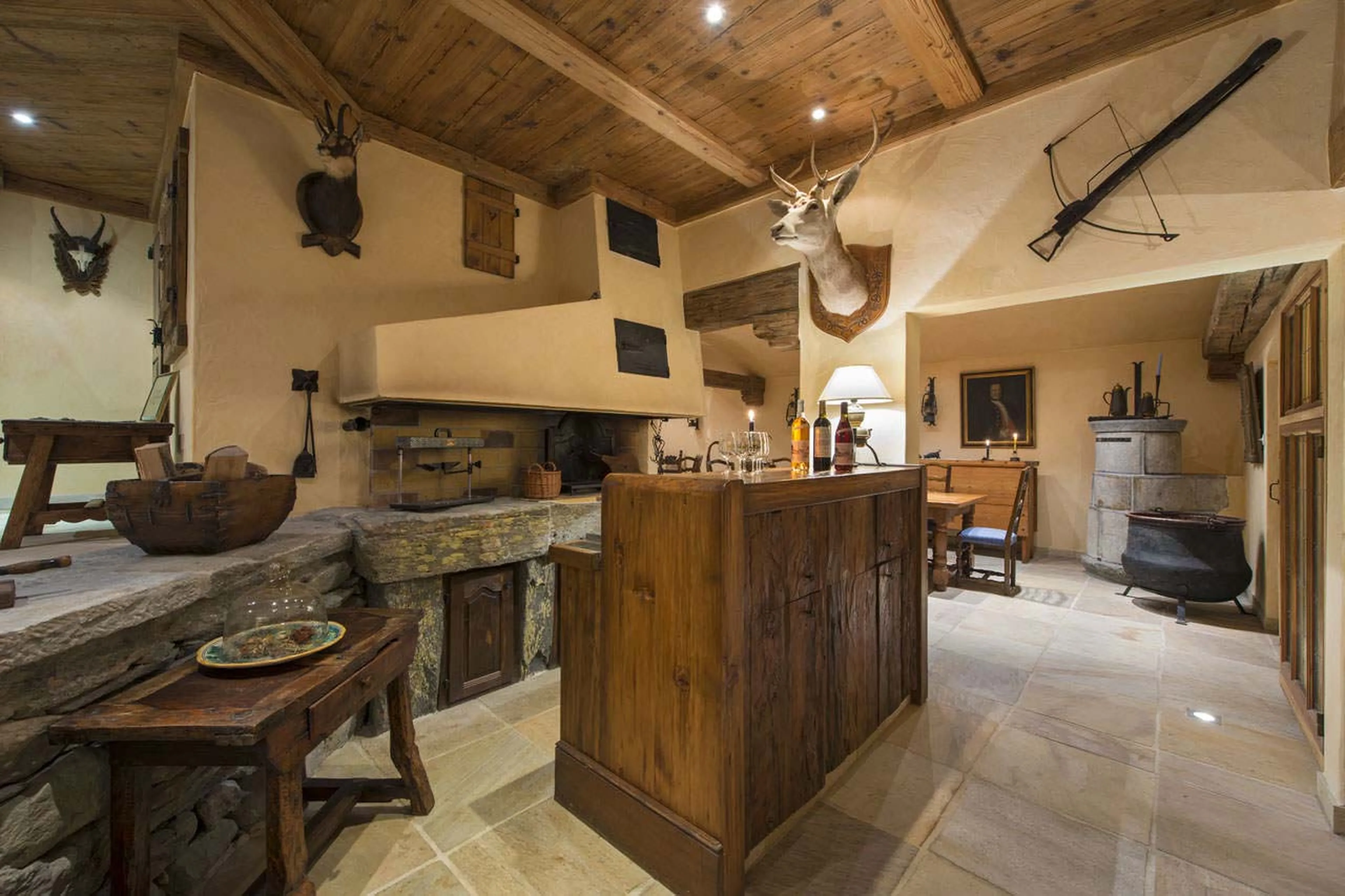 Spa kitchen in Chalet Makini in Verbier