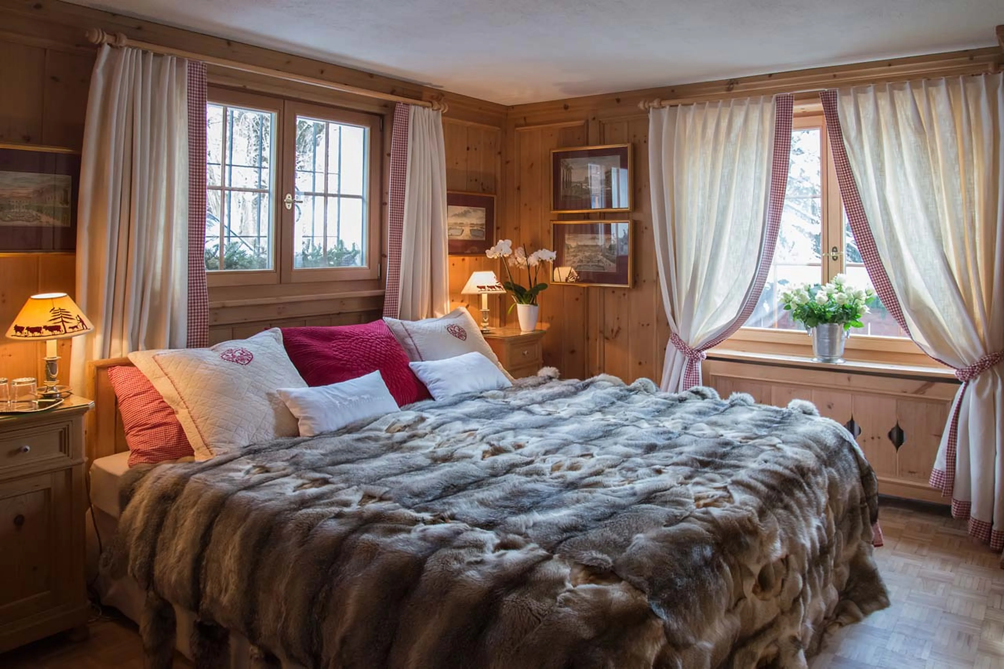 Bedroom four at Chalet Maldeghem in Klosters