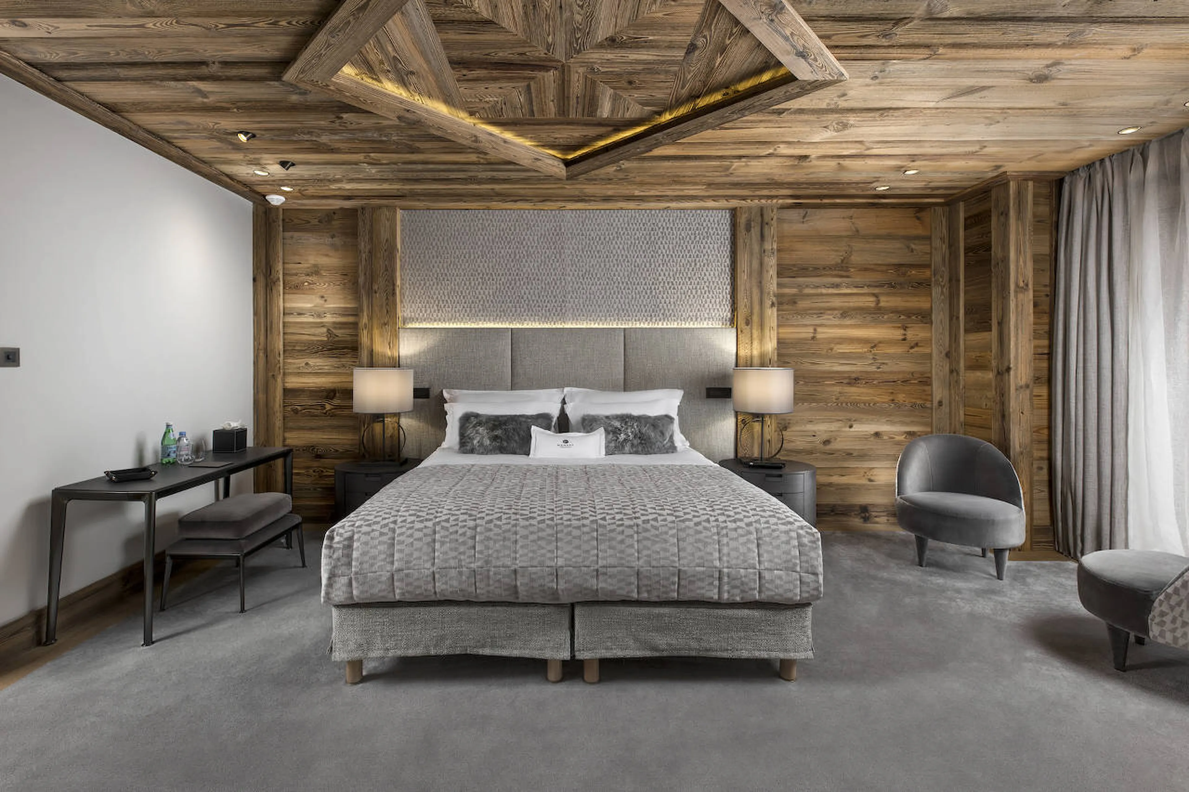 Bedroom two at Chalet Manasa in Courchevel 1850