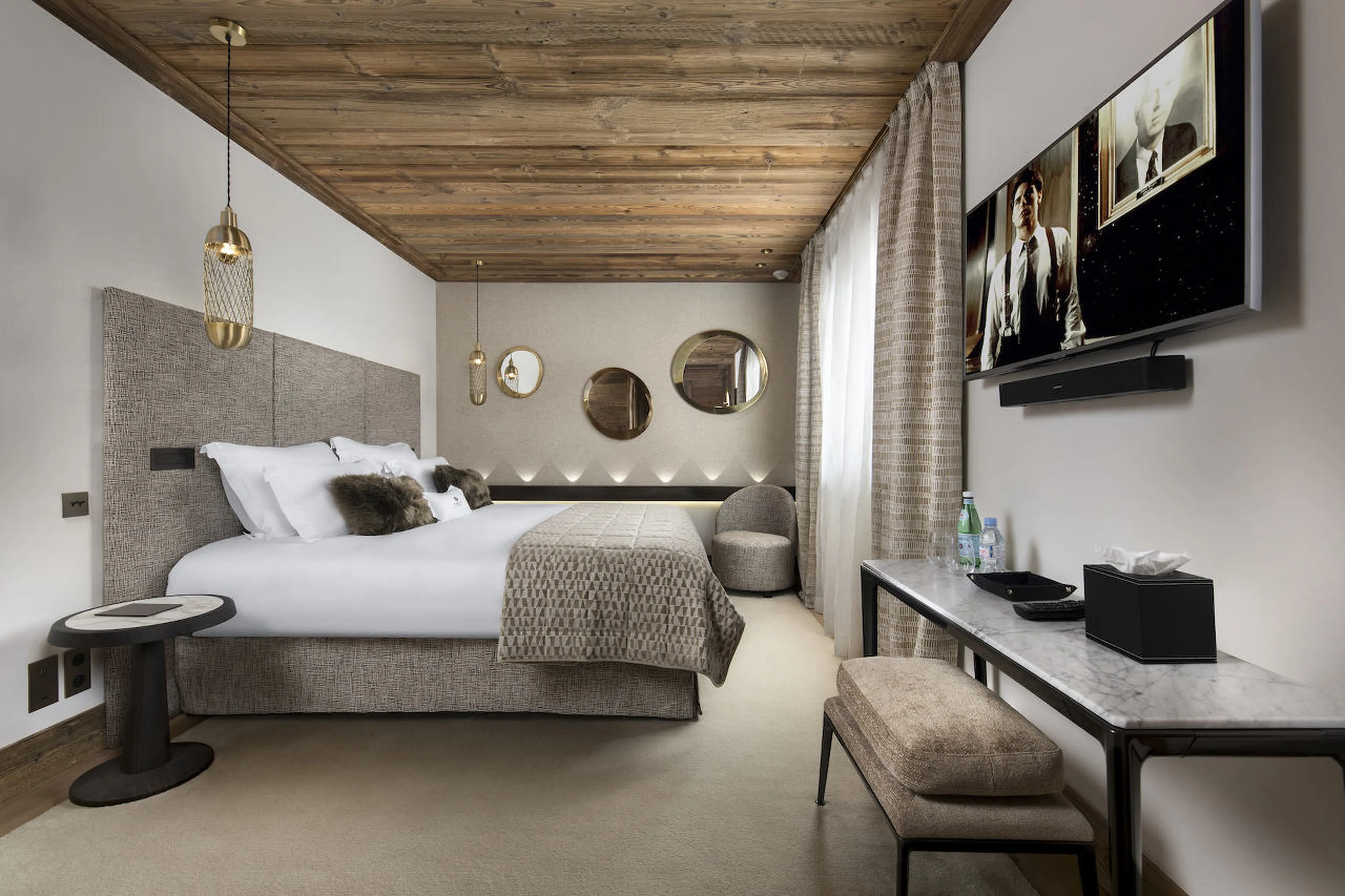 Bedroom three at Chalet Manasa in Courchevel 1850