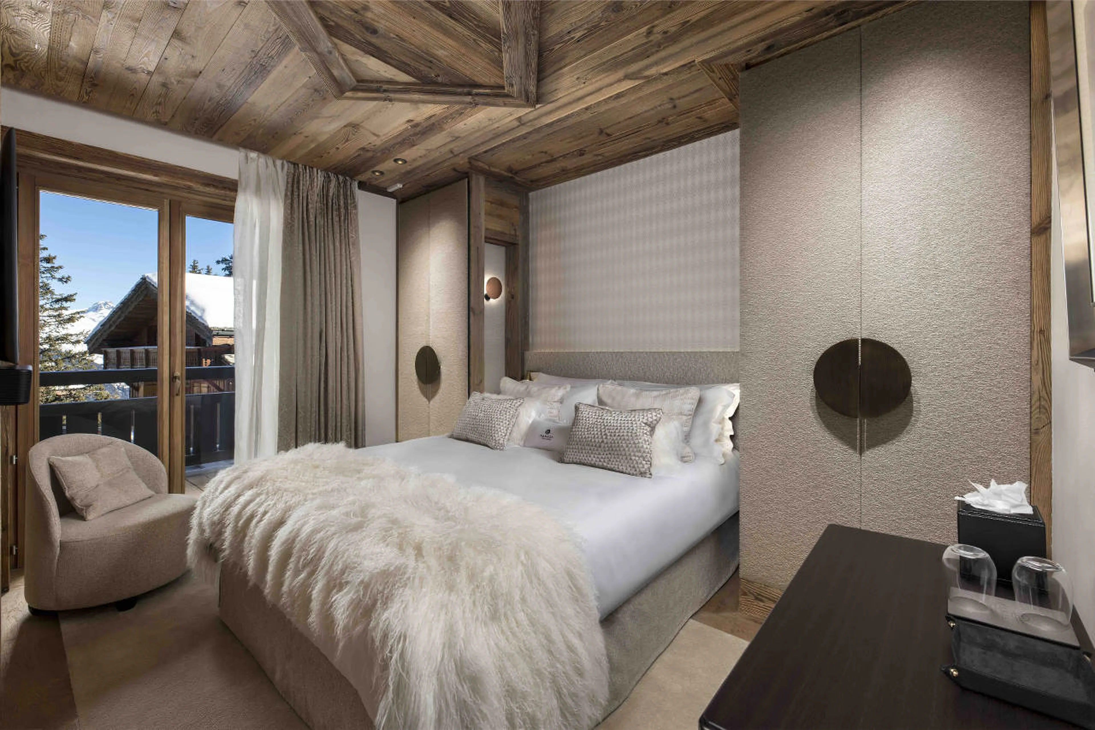 Bedroom five at Chalet Manasa in Courchevel 1850