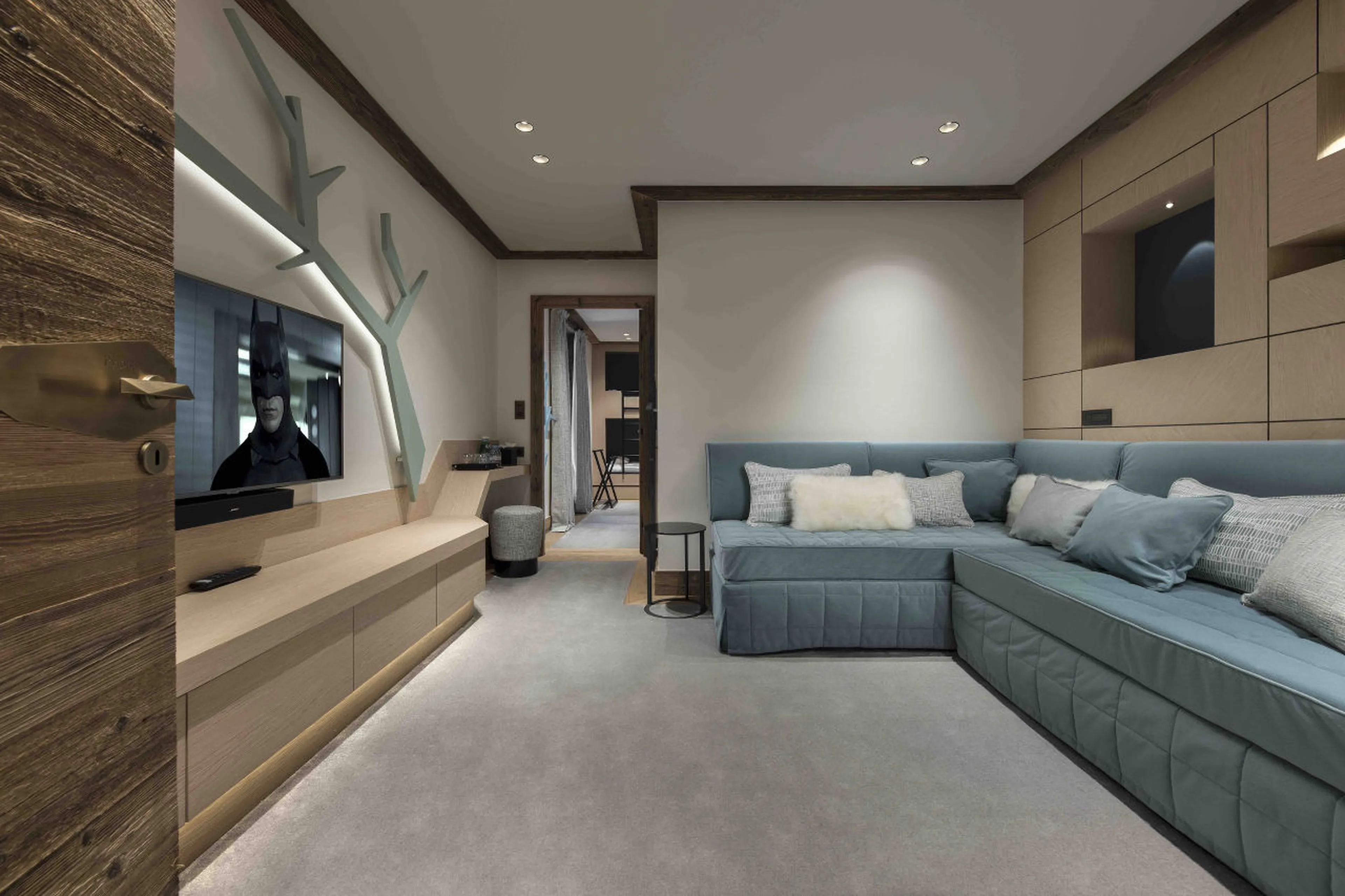 TV and games area at Chalet Manasa in Courchevel 1850