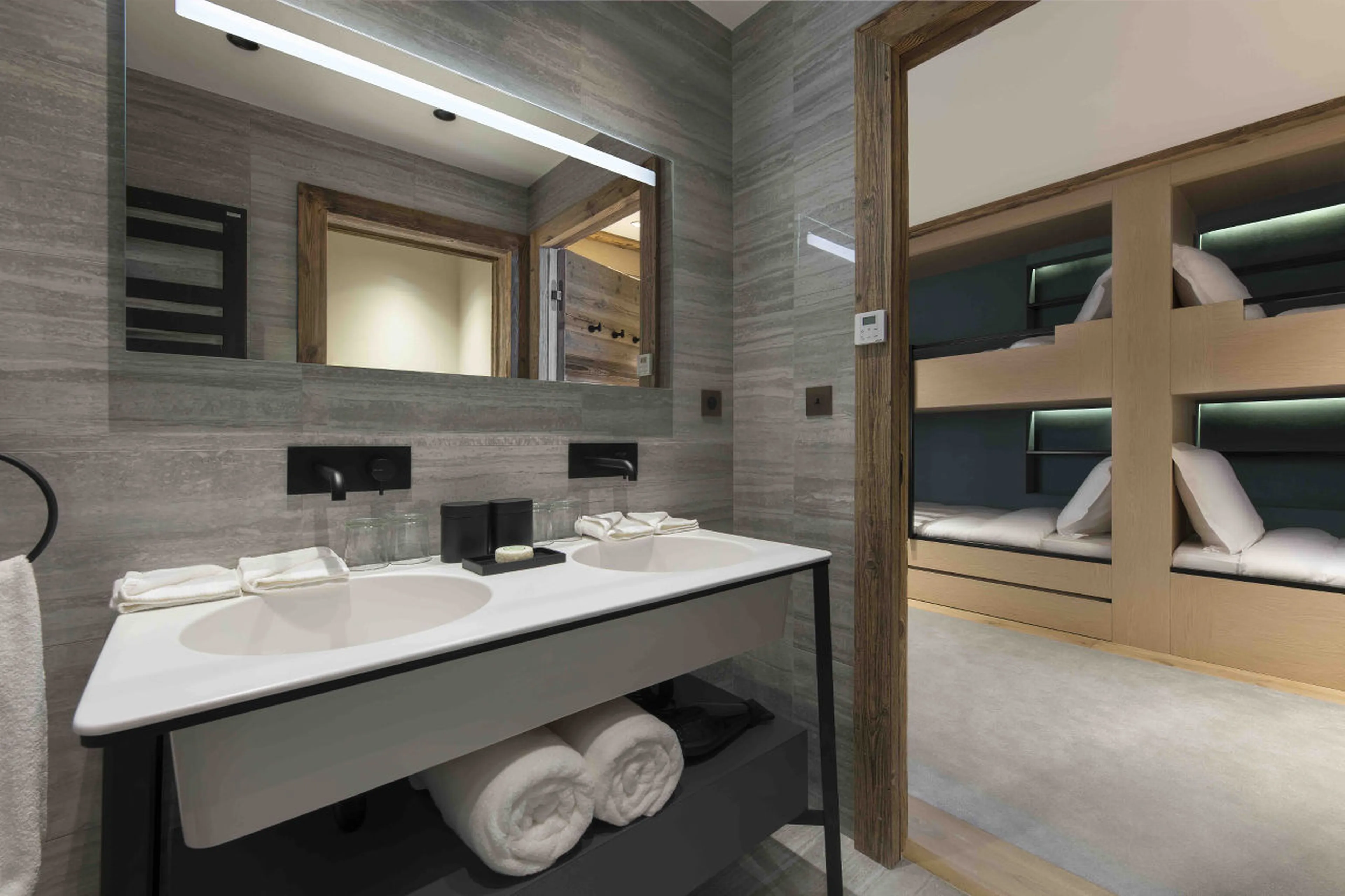 Bedroom six at Chalet Manasa in Courchevel 1850