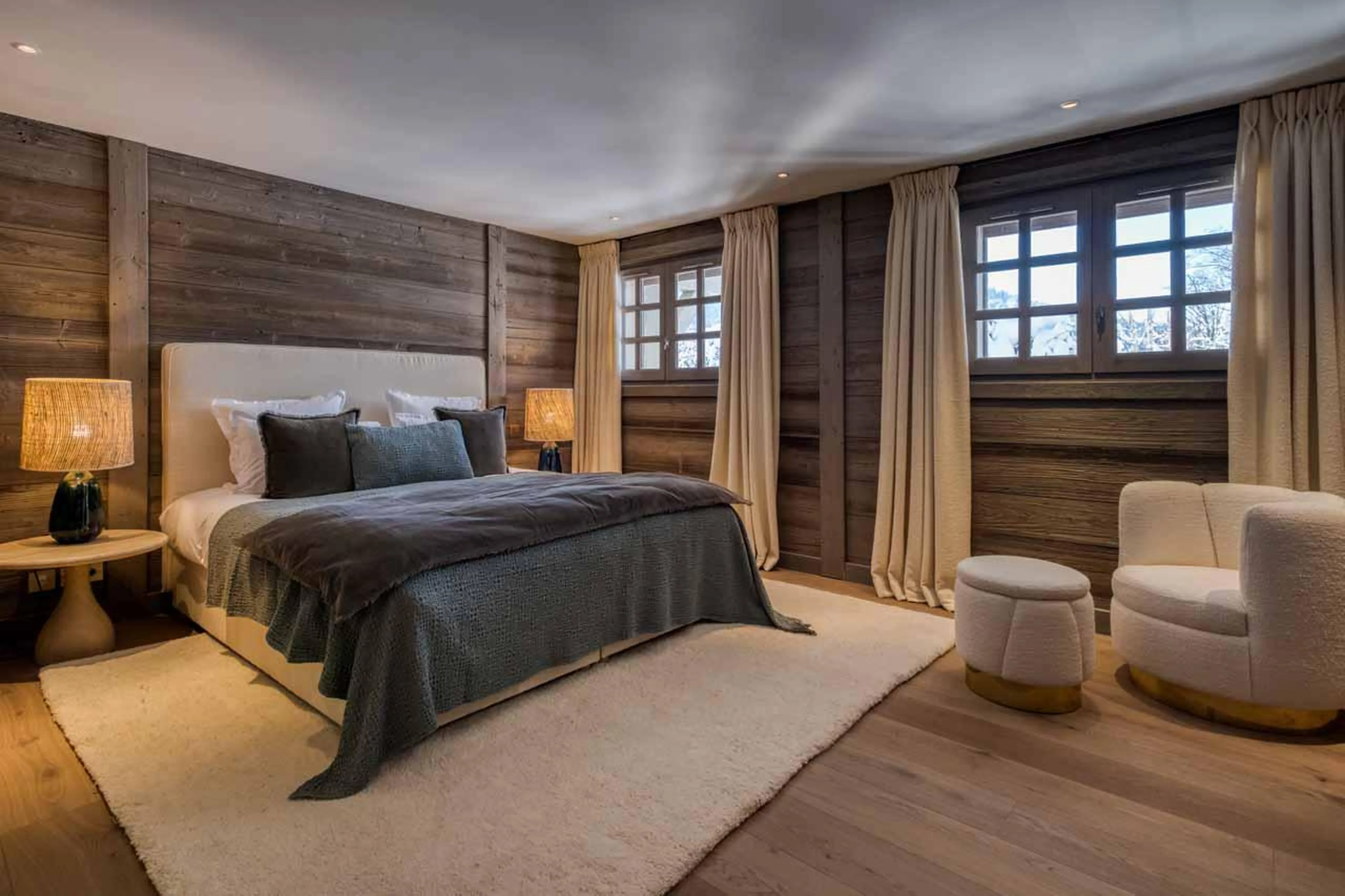 Bedroom two at Chalet Mandala in Megeve