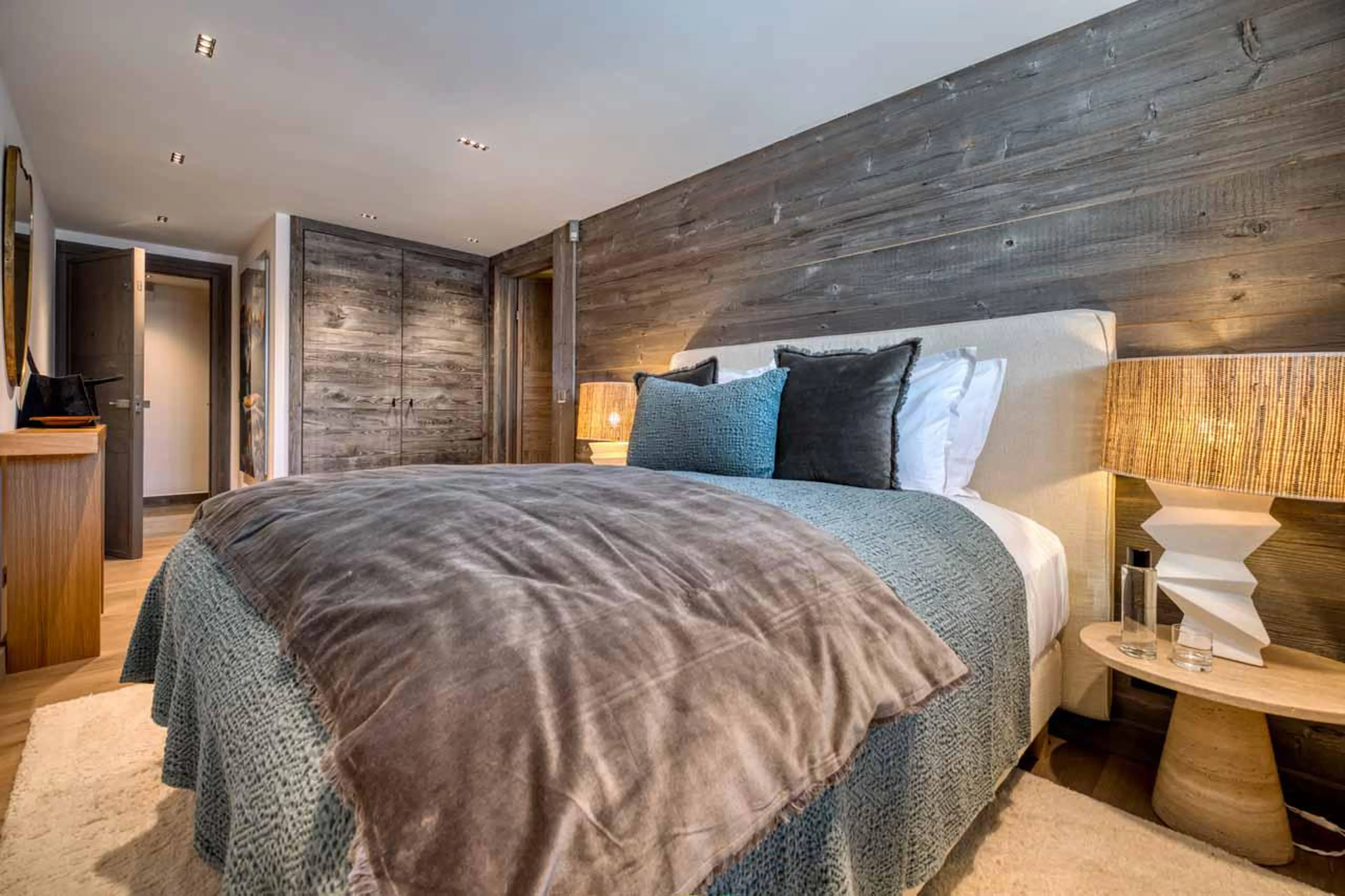 Bedroom three at Chalet Mandala in Megeve