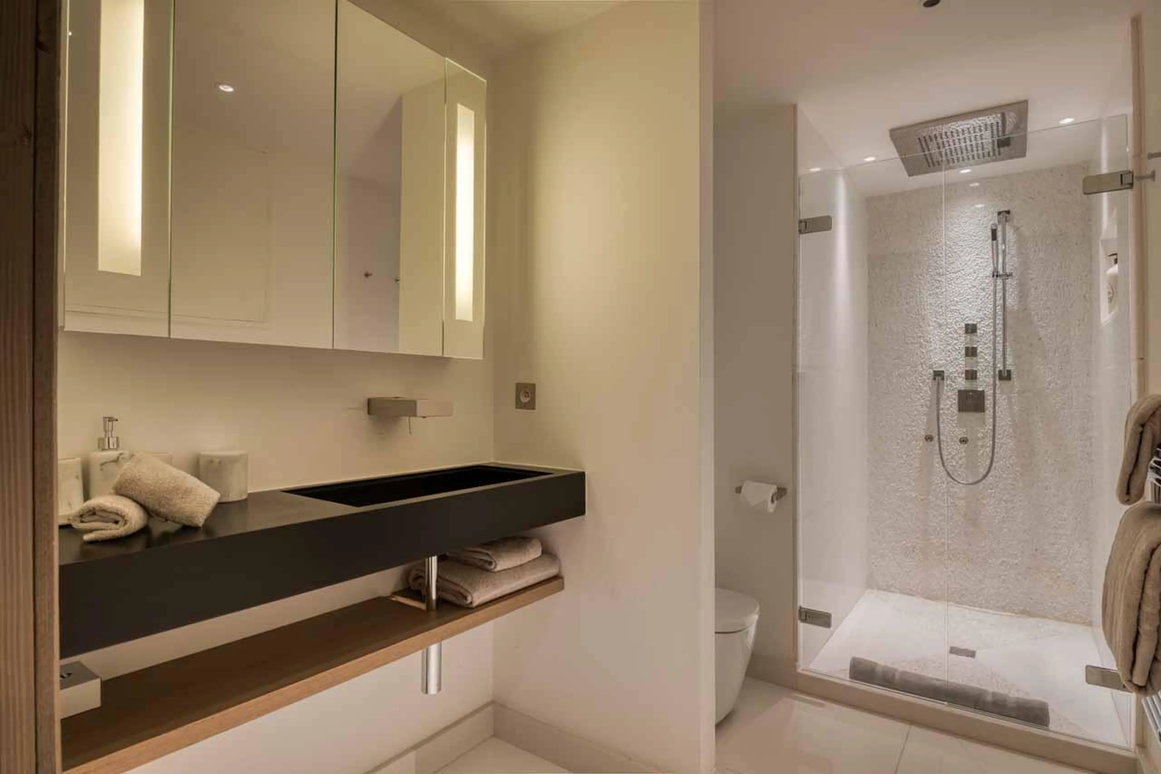 Shower room four at Chalet Mandala in Megeve