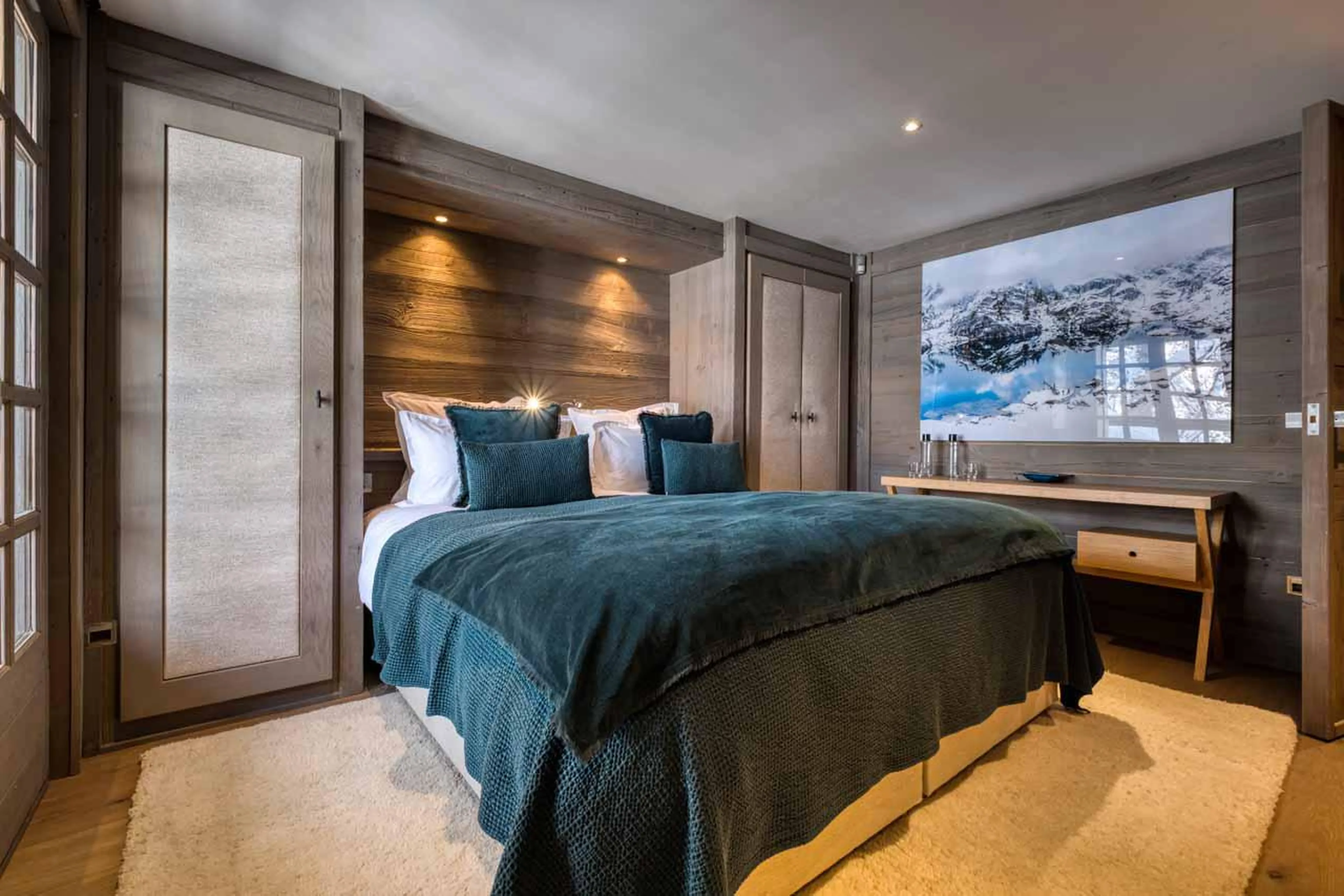 Bedroom five at Chalet Mandala in Megeve