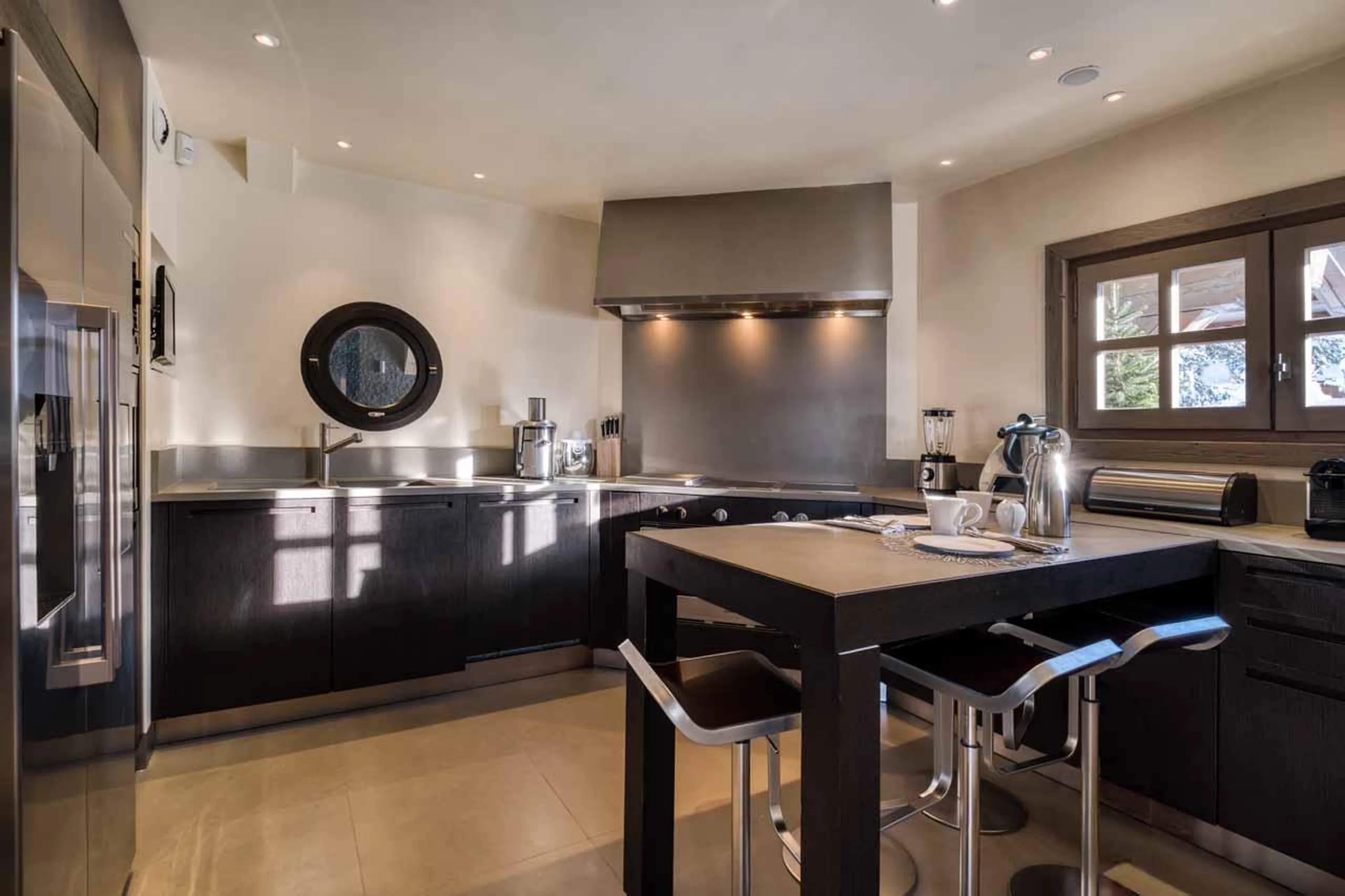 Kitchen at Chalet Mandala in Megeve