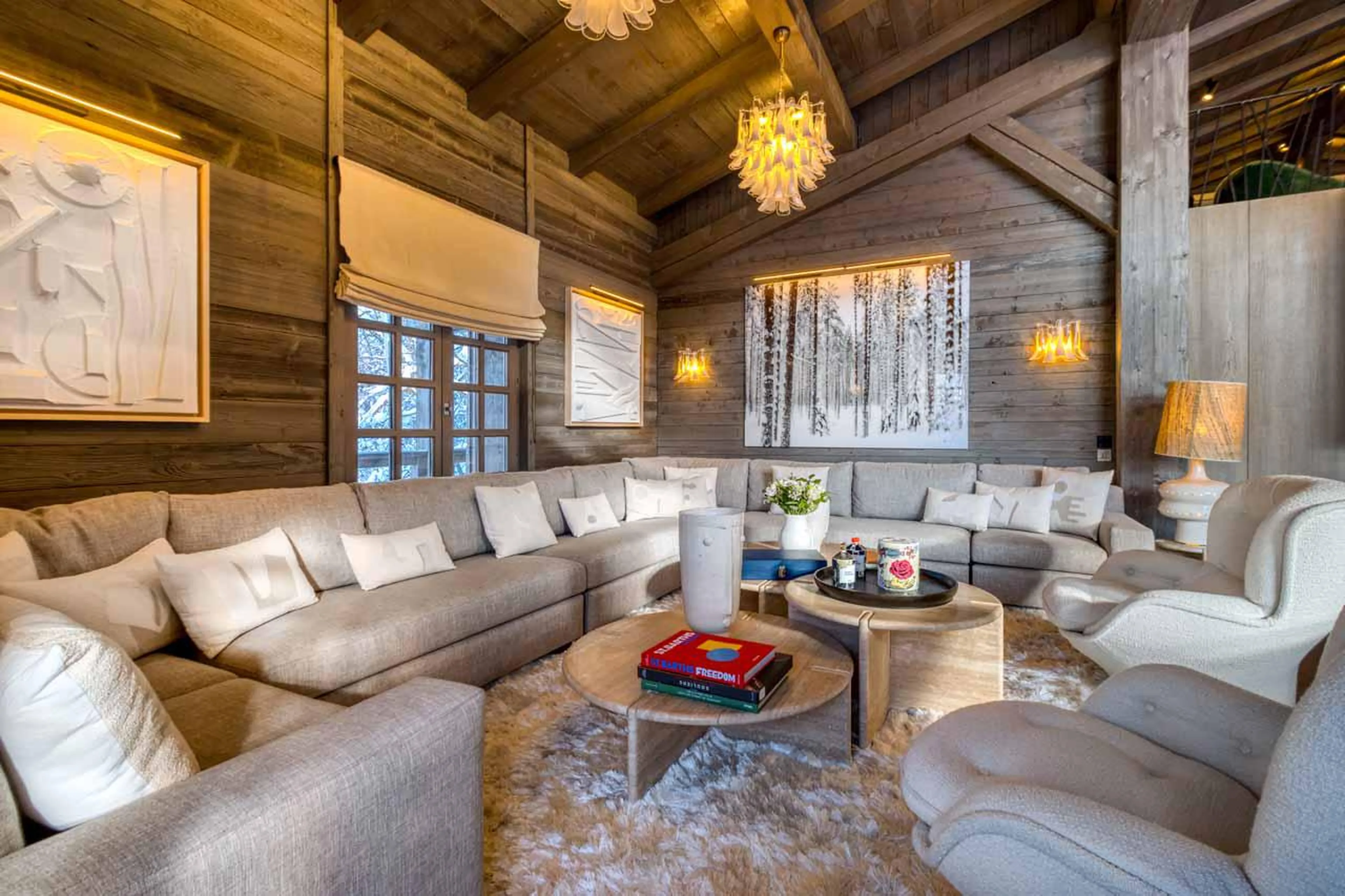 Lounge at Chalet Mandala in Megeve