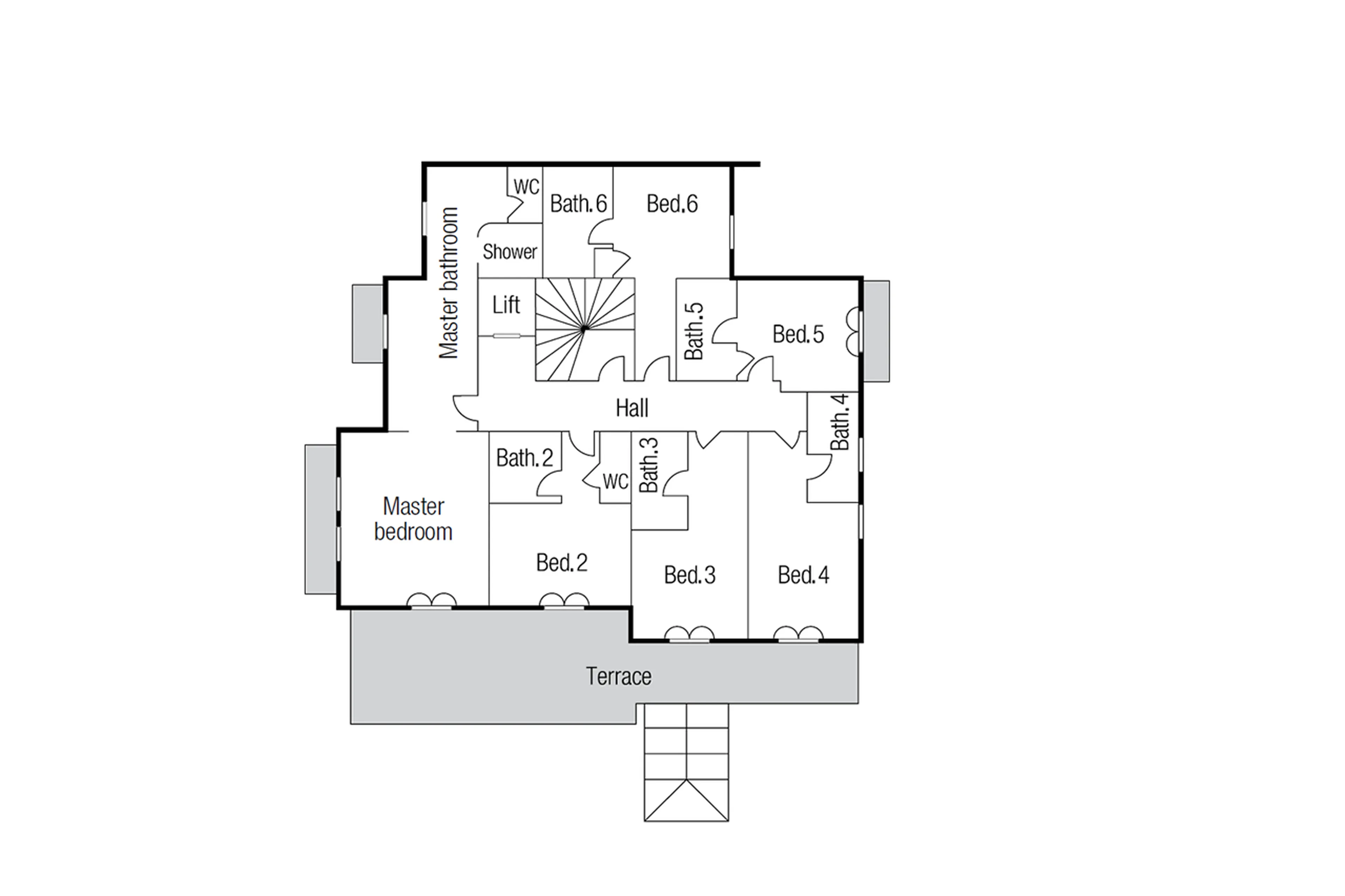 Level 1 floor plan of Chalet Marco Polo in Val d’ Isere