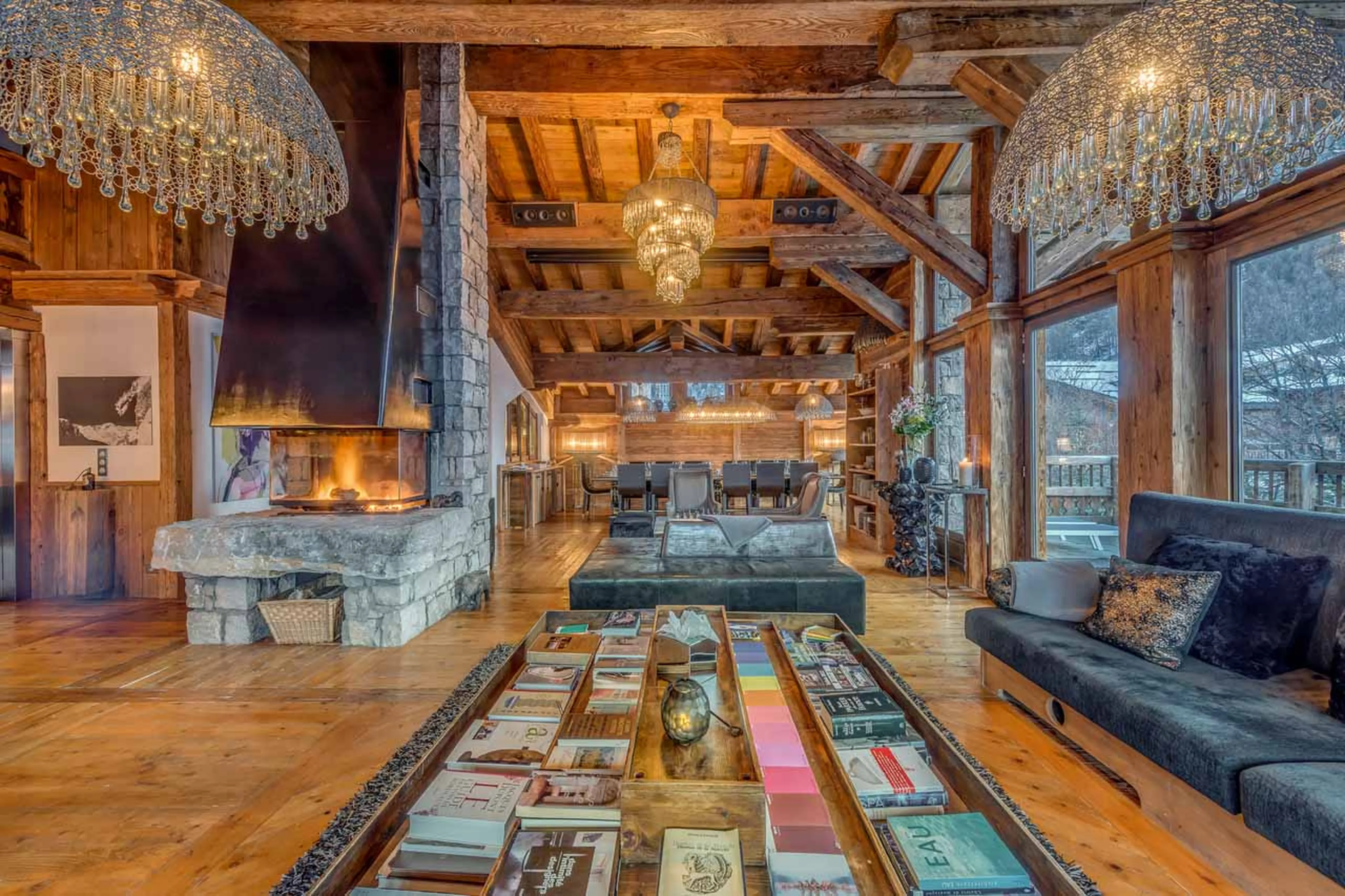 Living room at Chalet Marco Polo in Val d'Isere