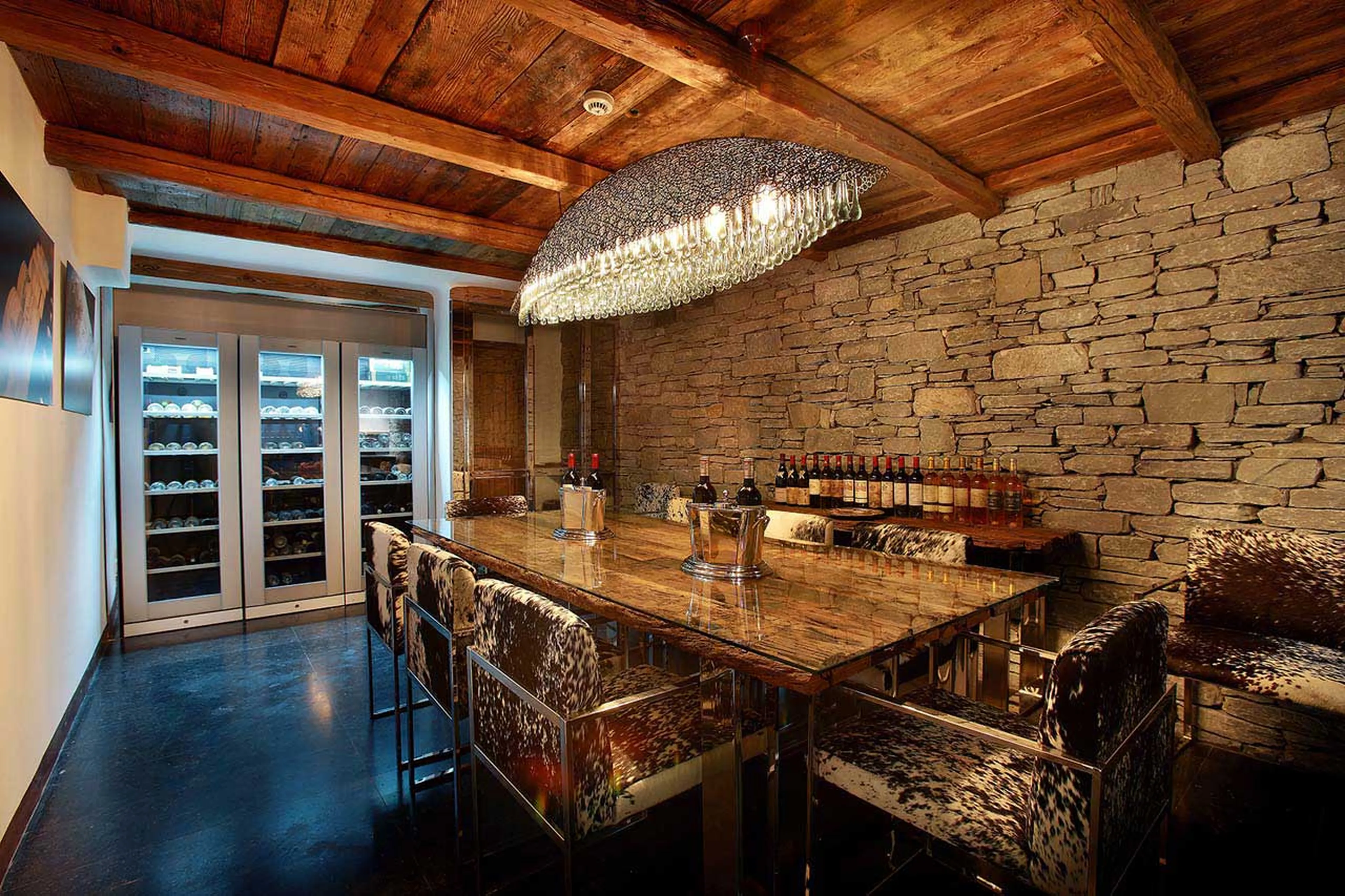 Wine cellar at Chalet Marco Pol