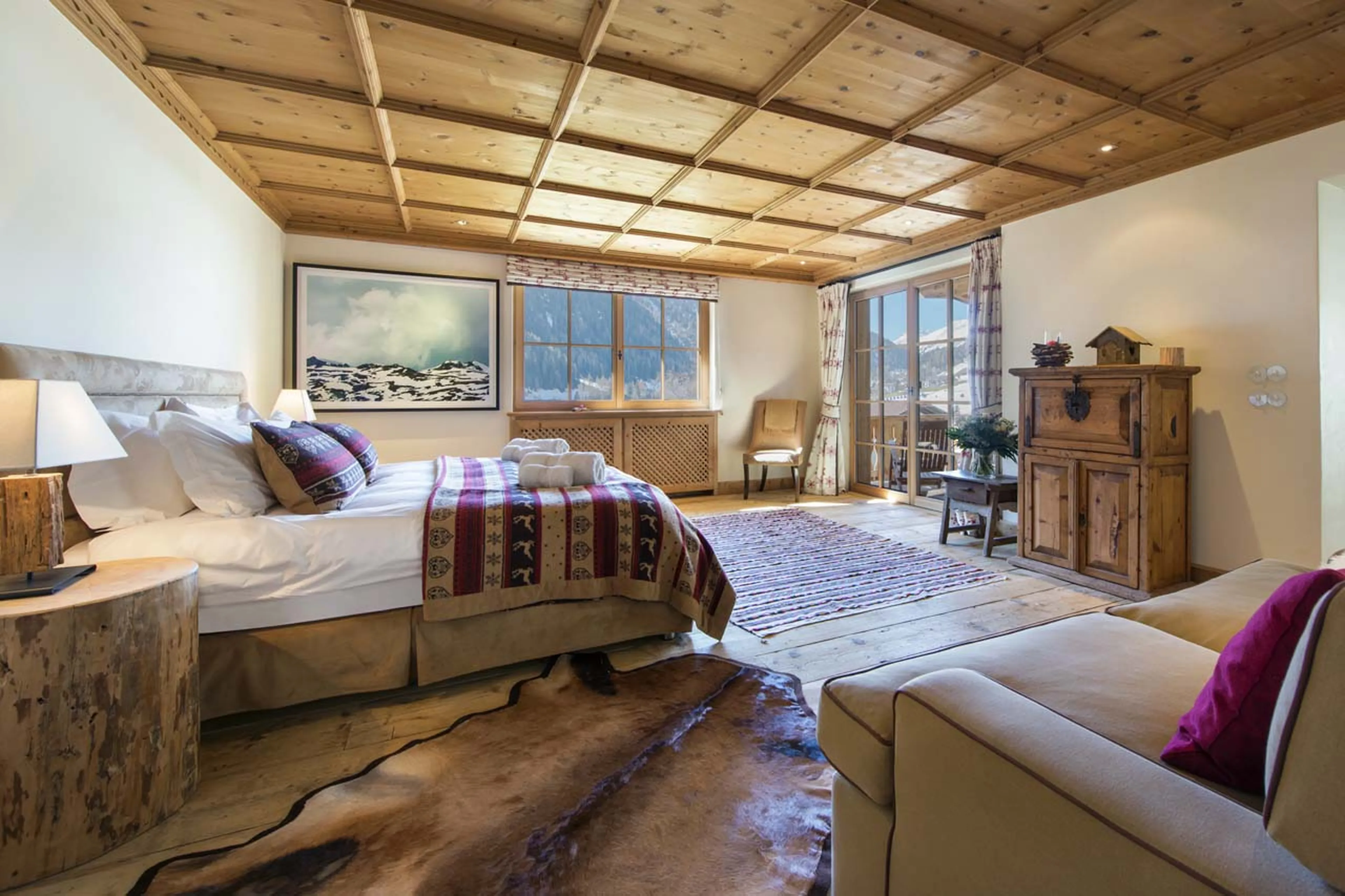 Master bedroom at Chalet Maria Schnee in St Anton