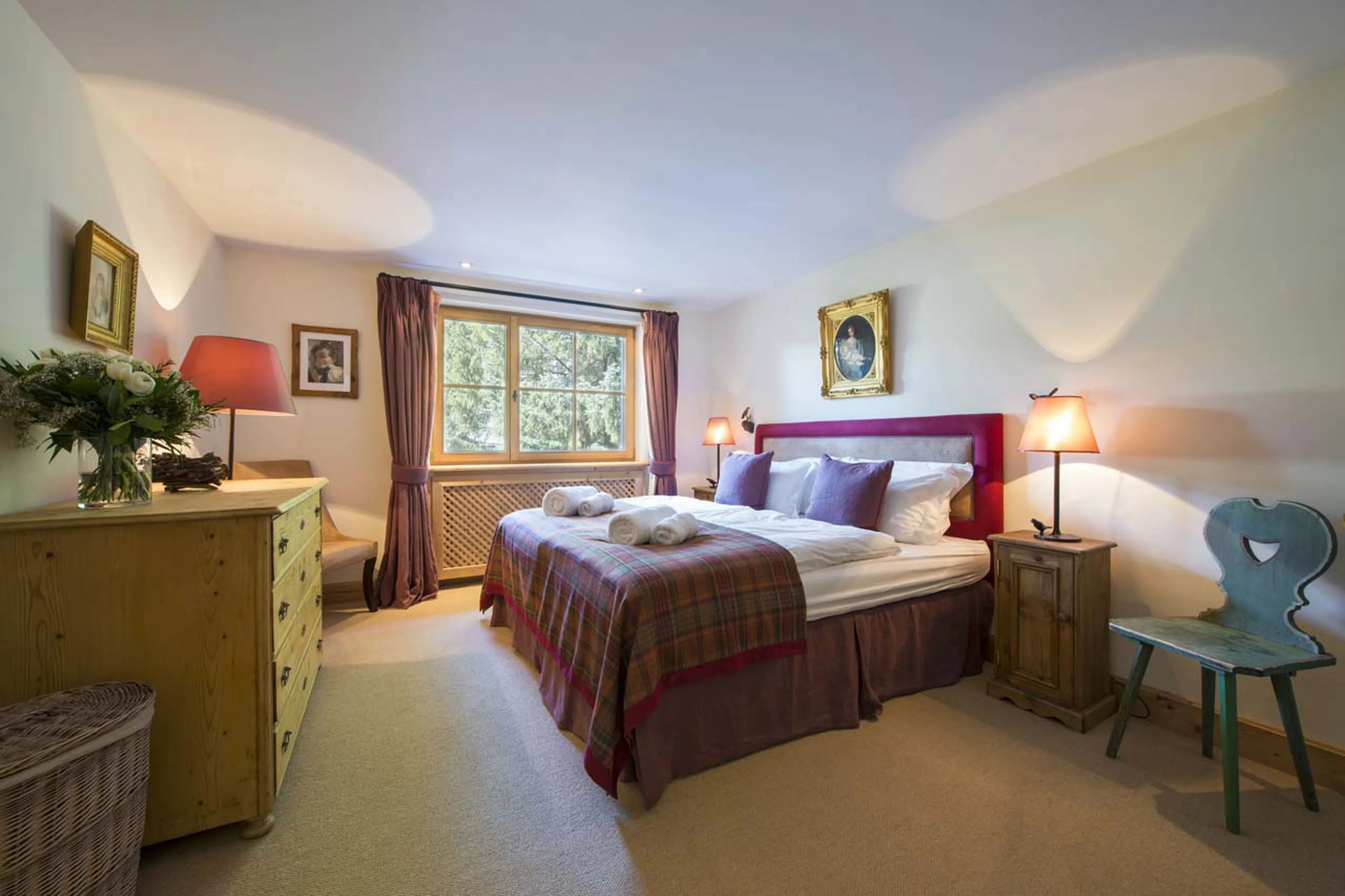 Bedroom five at Chalet Maria Schnee in St Anton