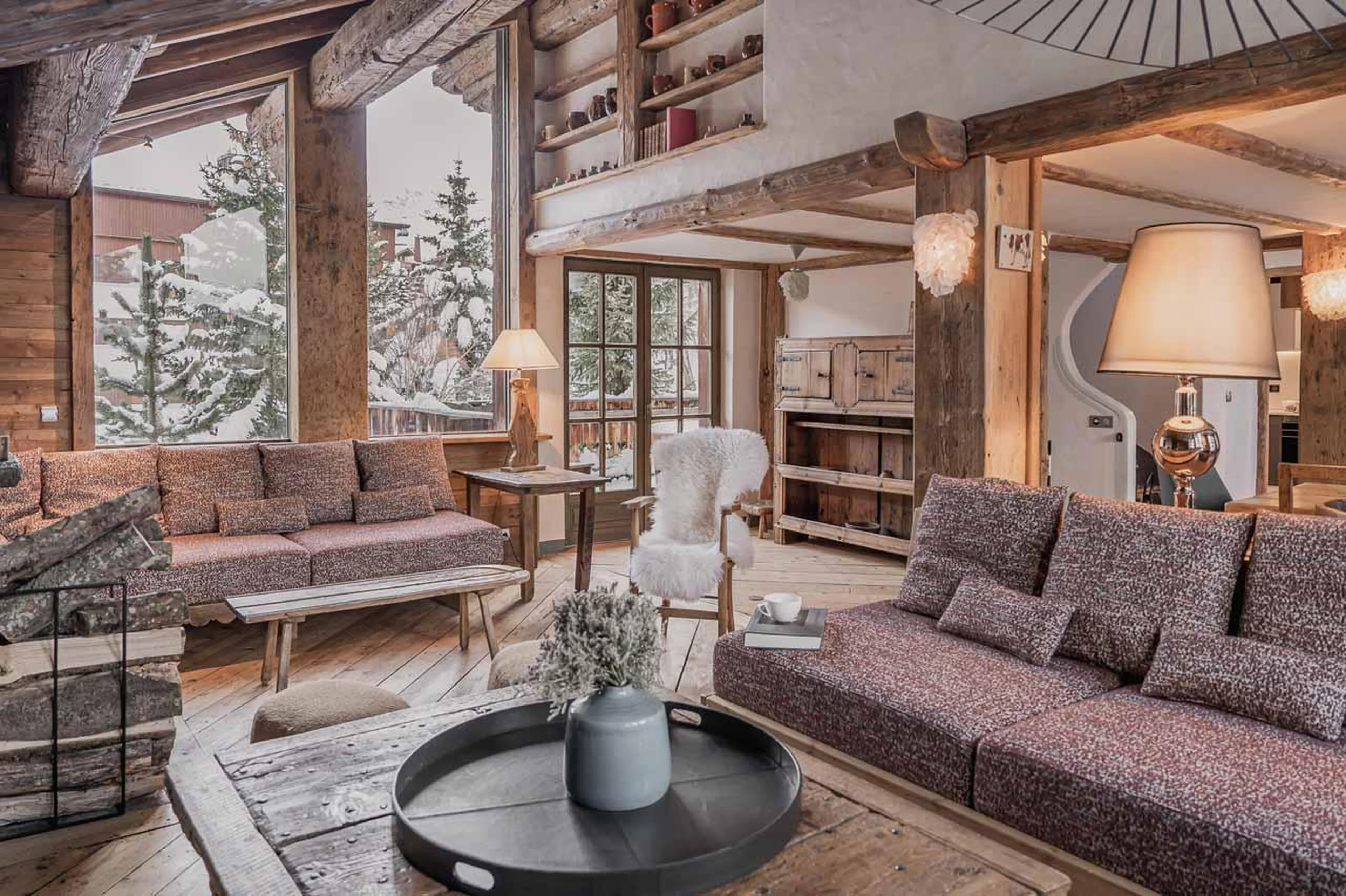 Bright and comfortable interiors in Chalet Marie, Val d'Isere