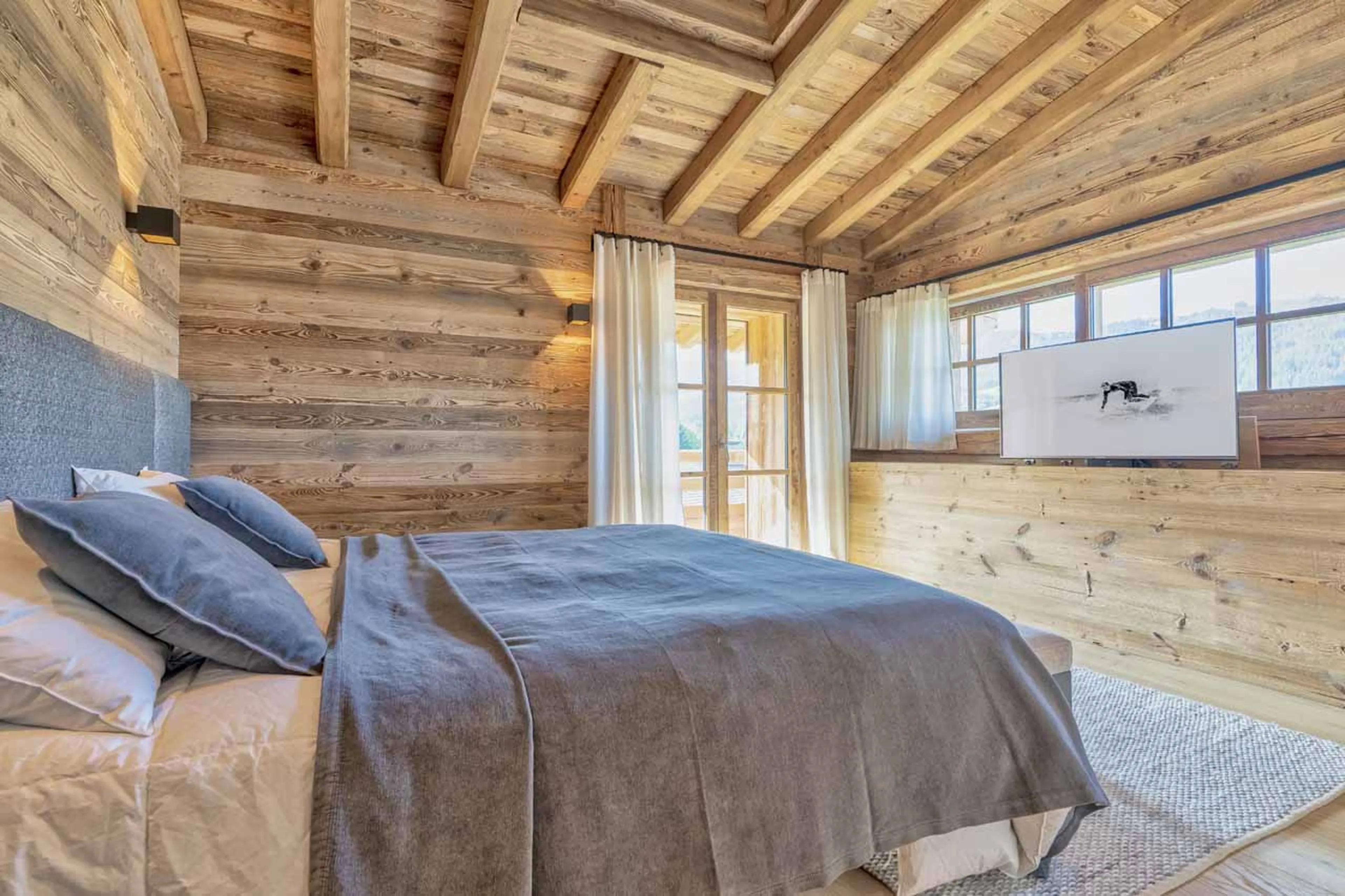 Bedroom five at Chalet Mariva in Megeve