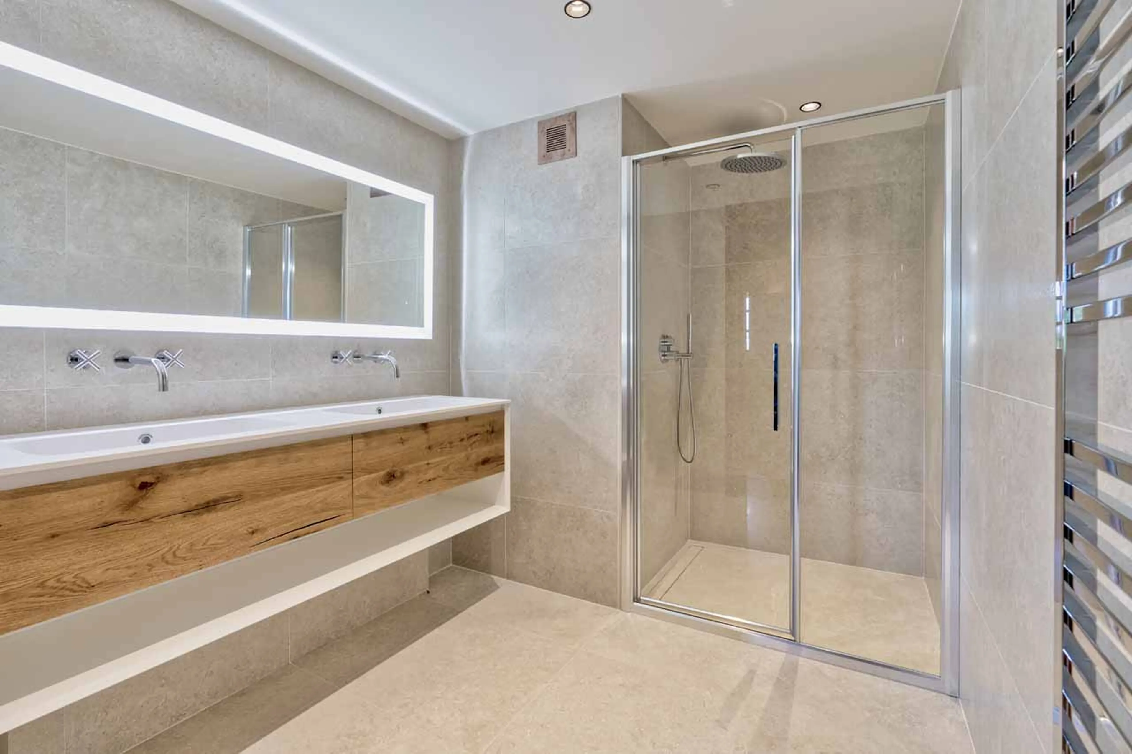 Shower room six at Chalet Mariva in Megeve