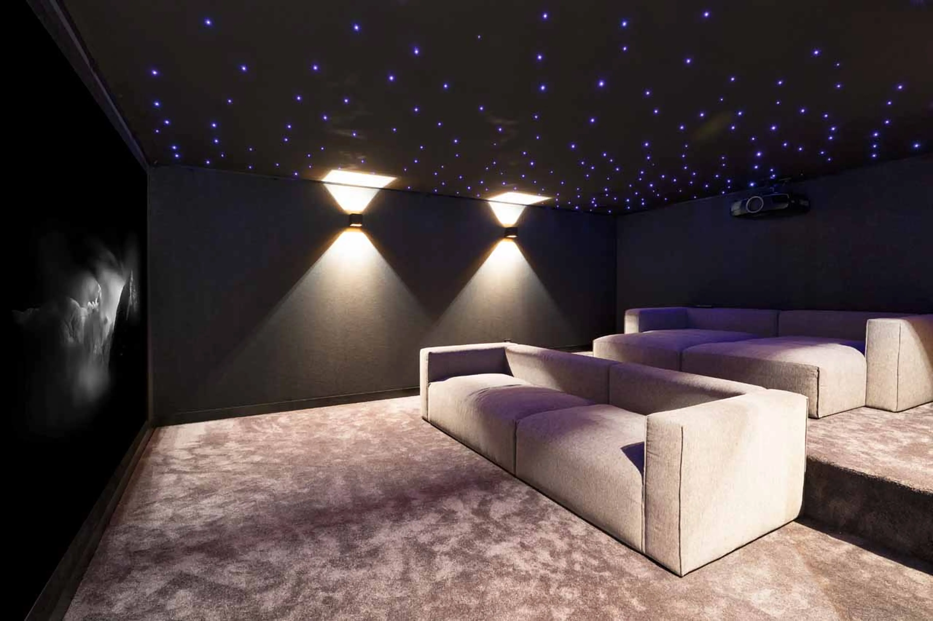 Cinema room at Chalet Mariva in Megeve