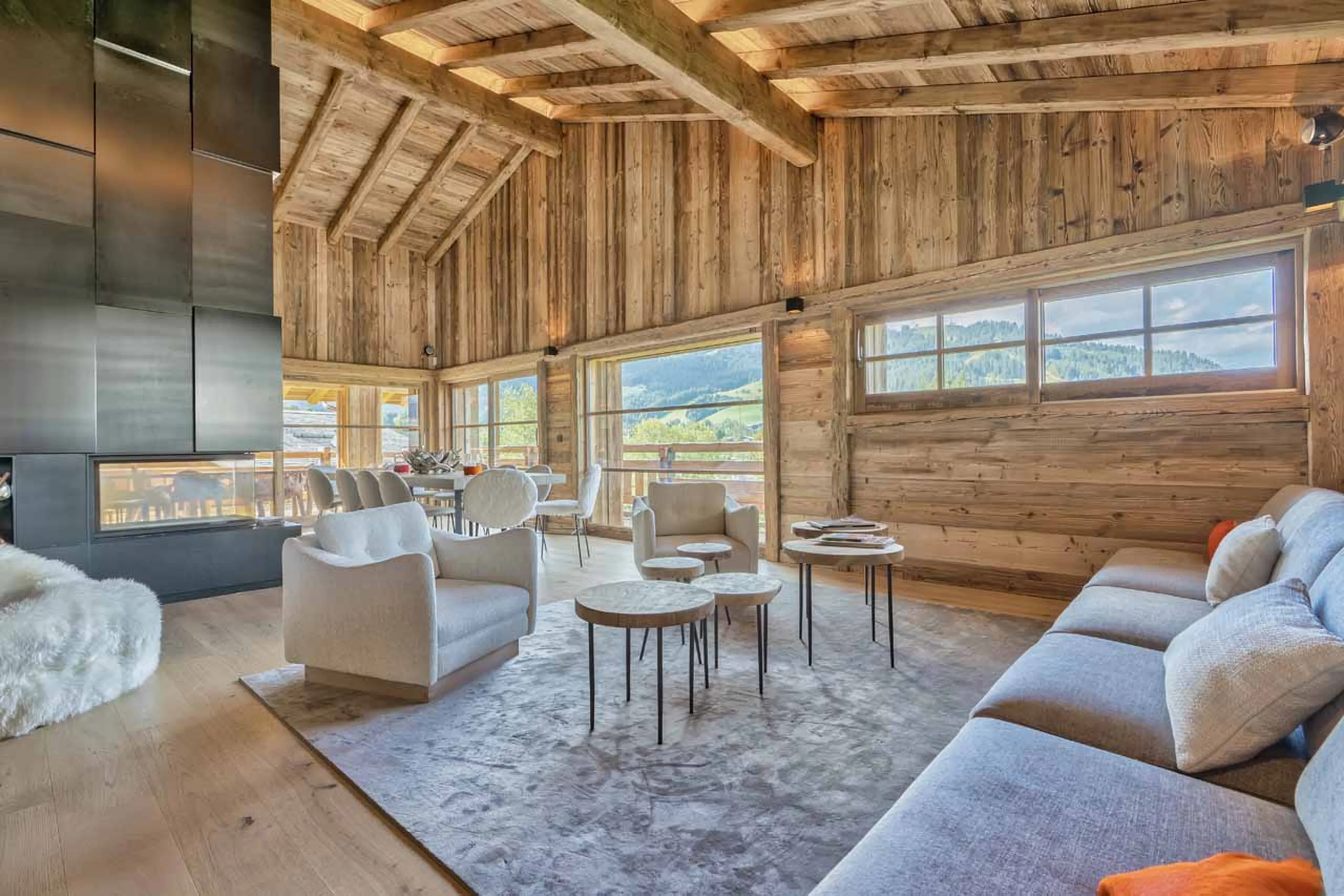 Living area at Chalet Mariva in Megeve