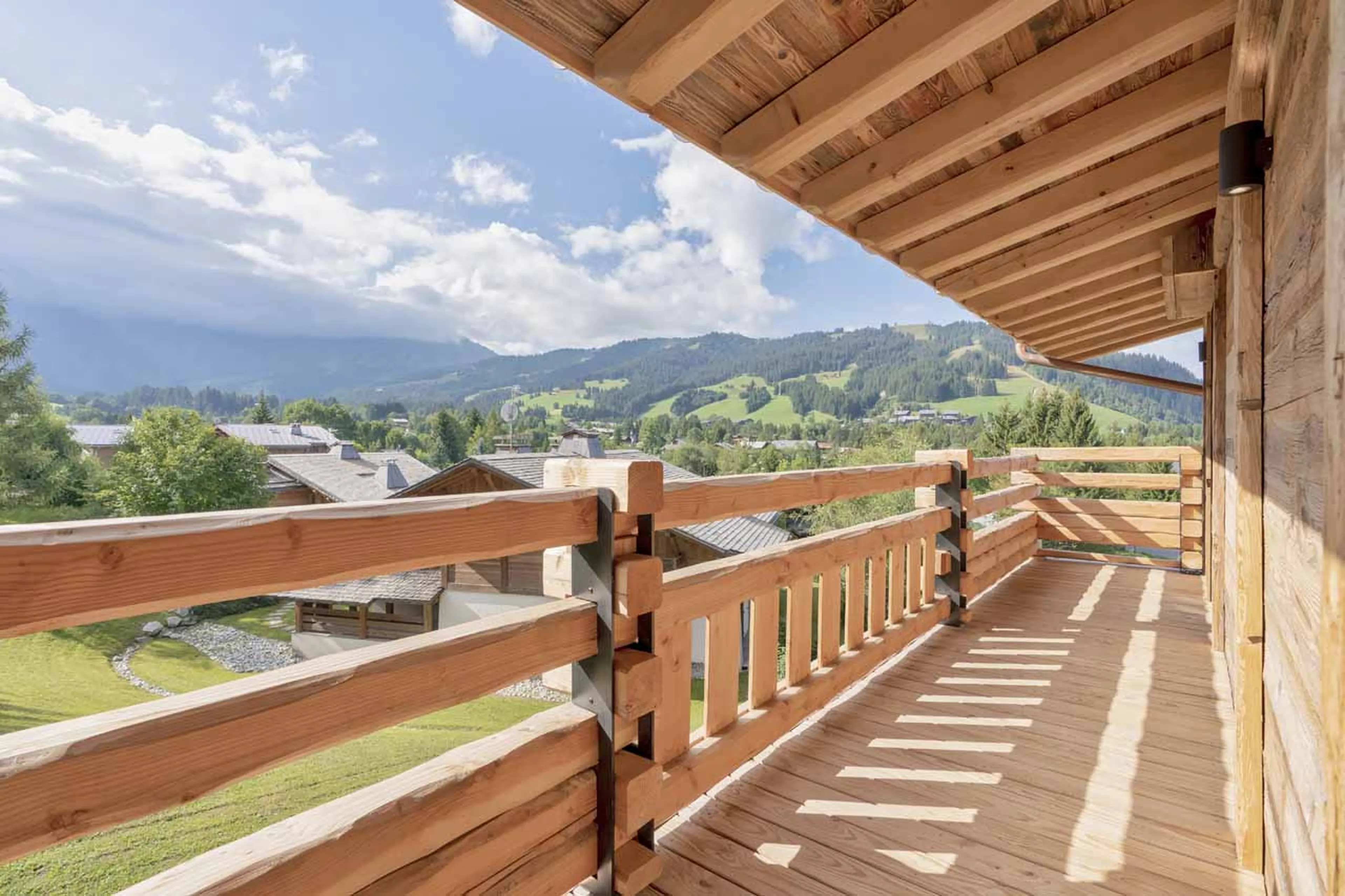 Balcony views at Chalet Mariva in Megeve