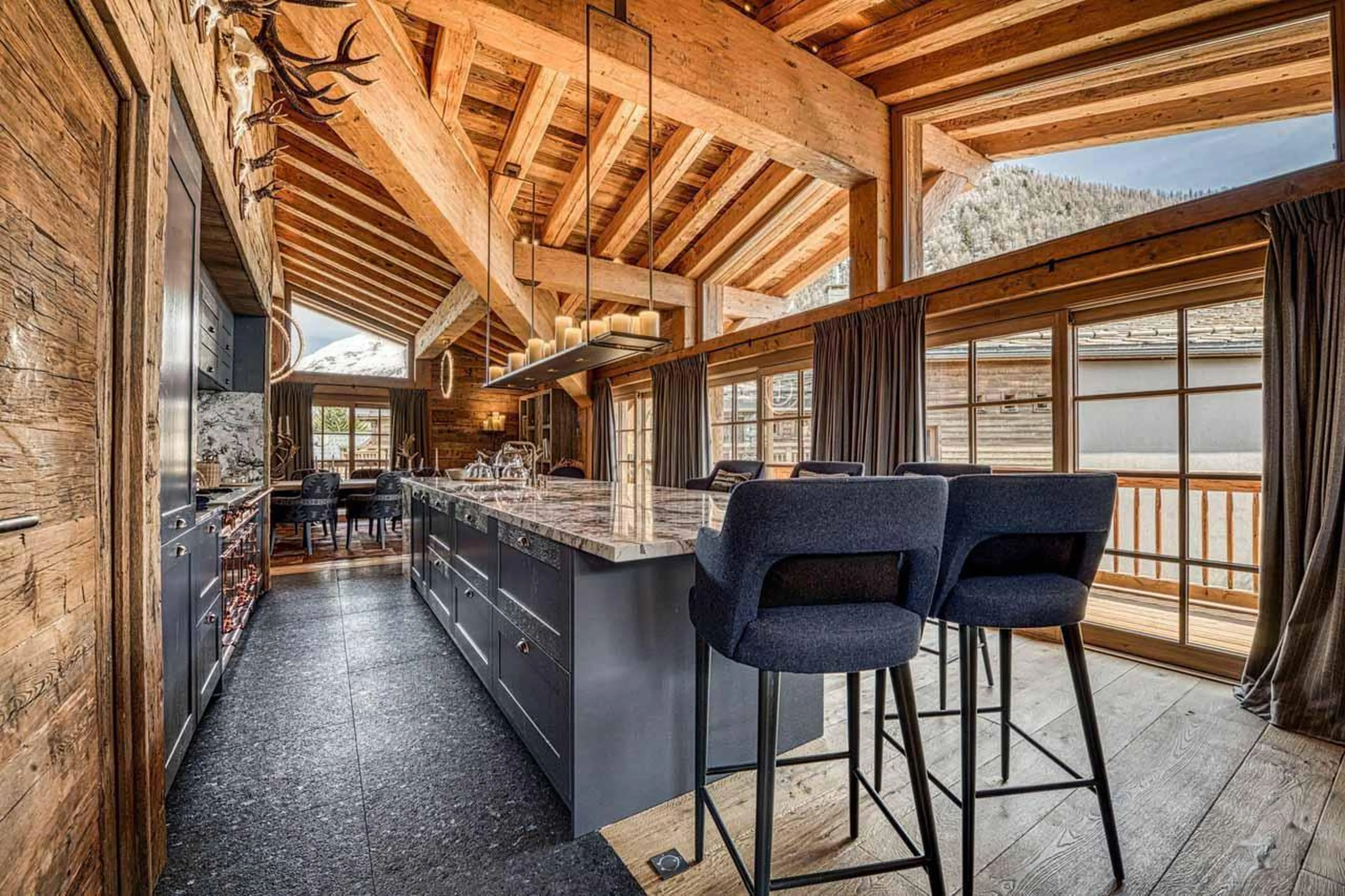 High seating in Chalet Markhor, Val d'Isere