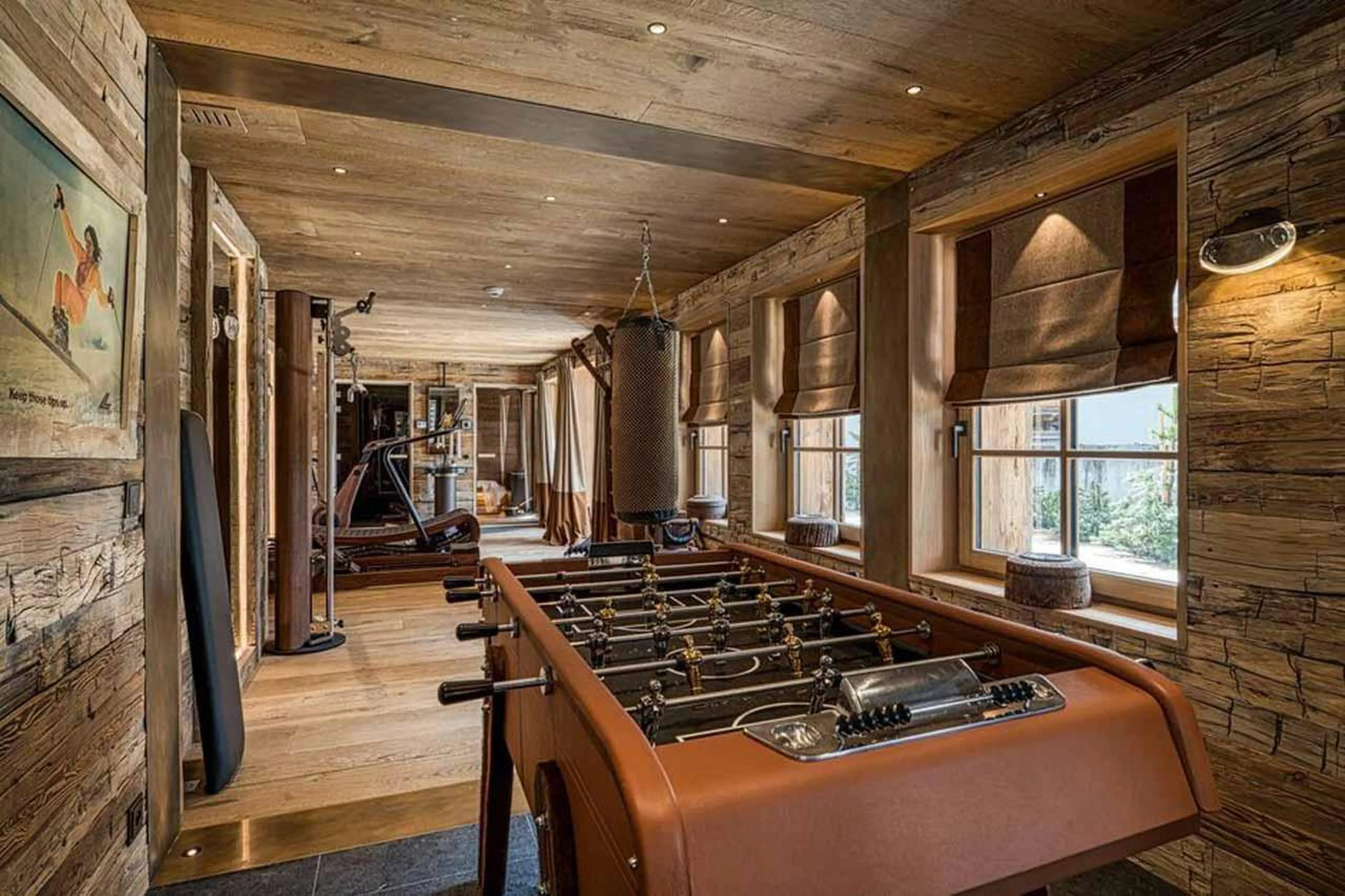 Games area with table football in Chalet Markhor, Val d'Isere