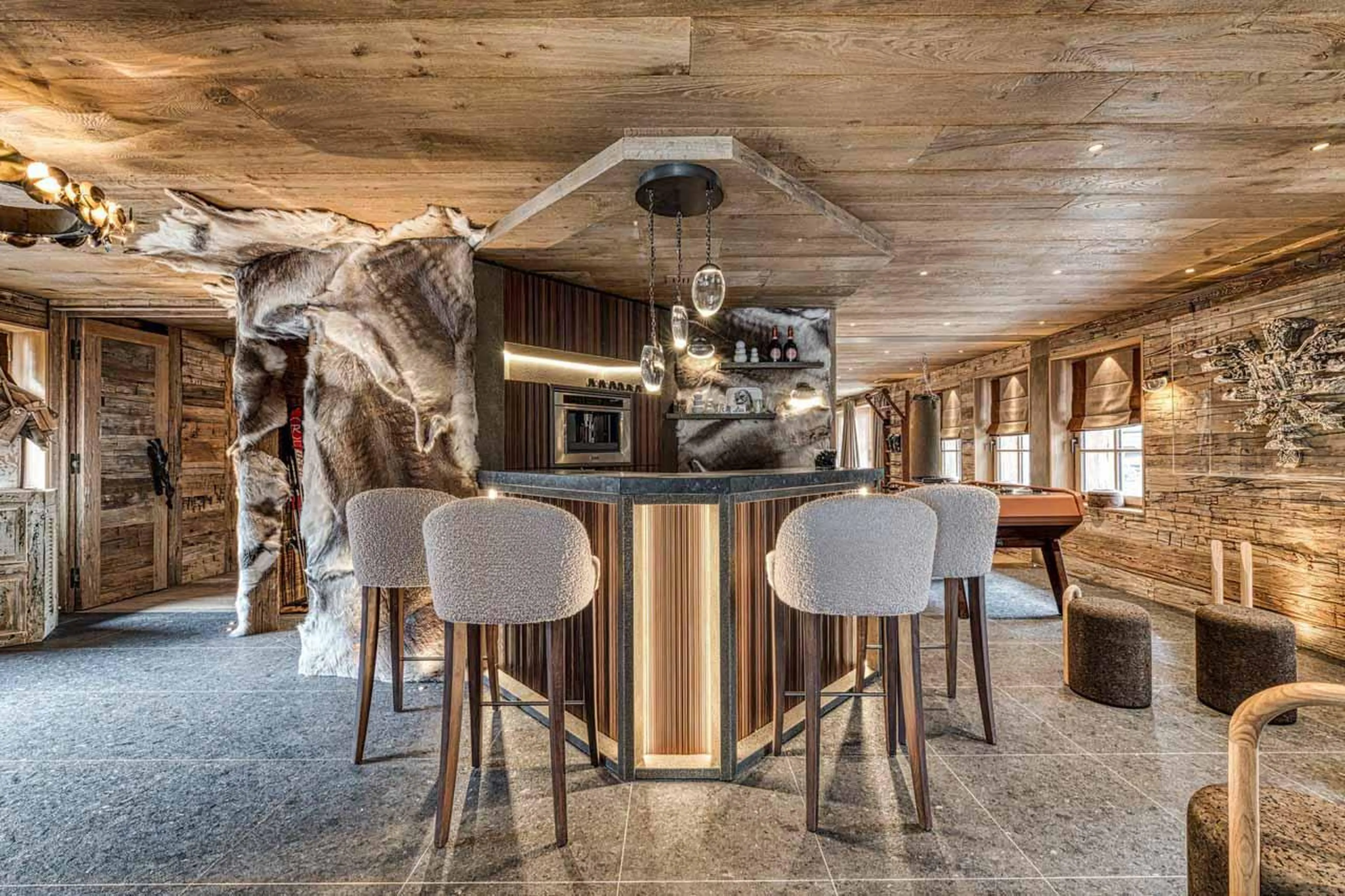 Professional bar in Chalet Markhor, Val d'Isere