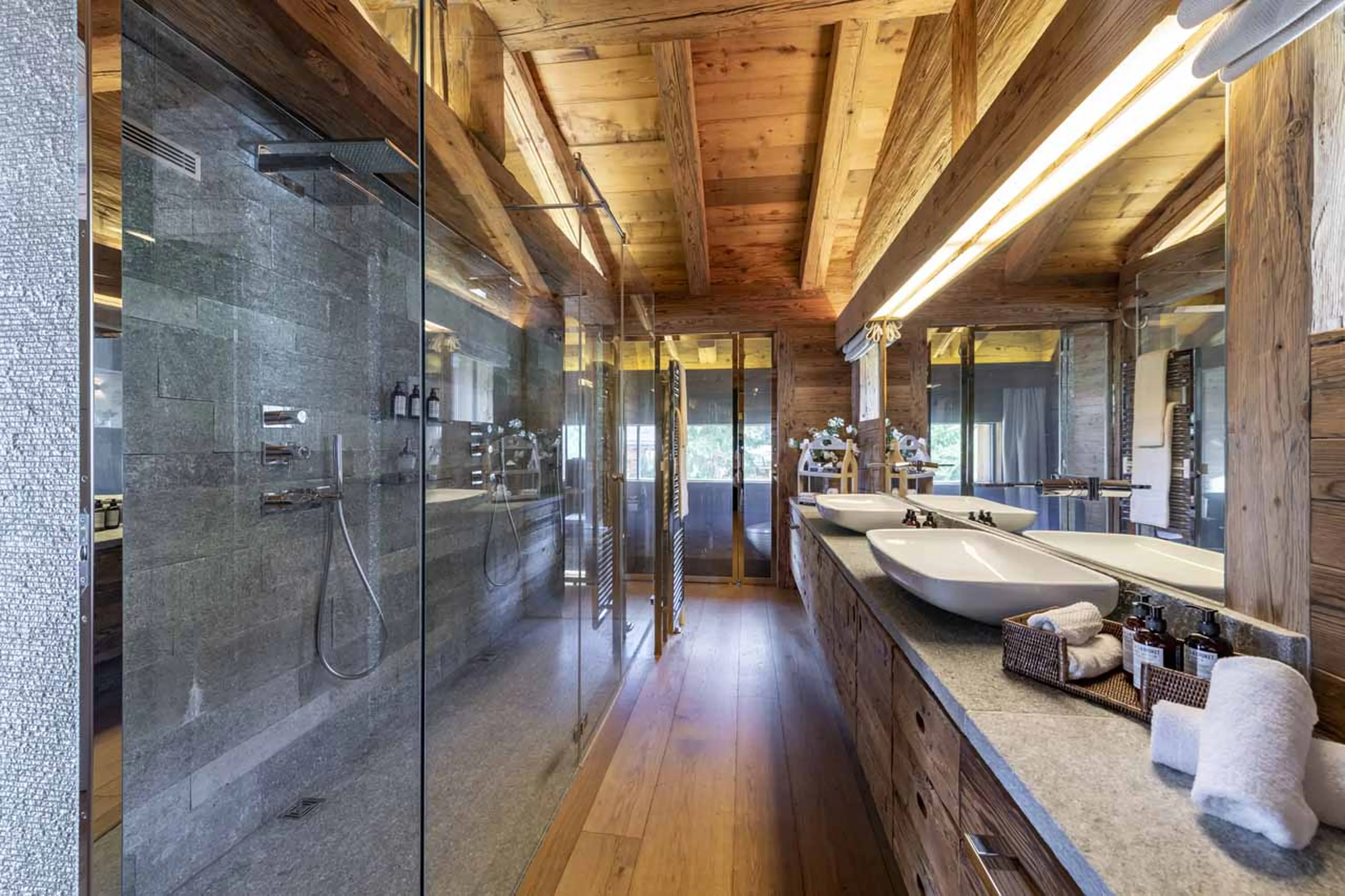 Bathroom one at Chalet Marmottier in Verbier