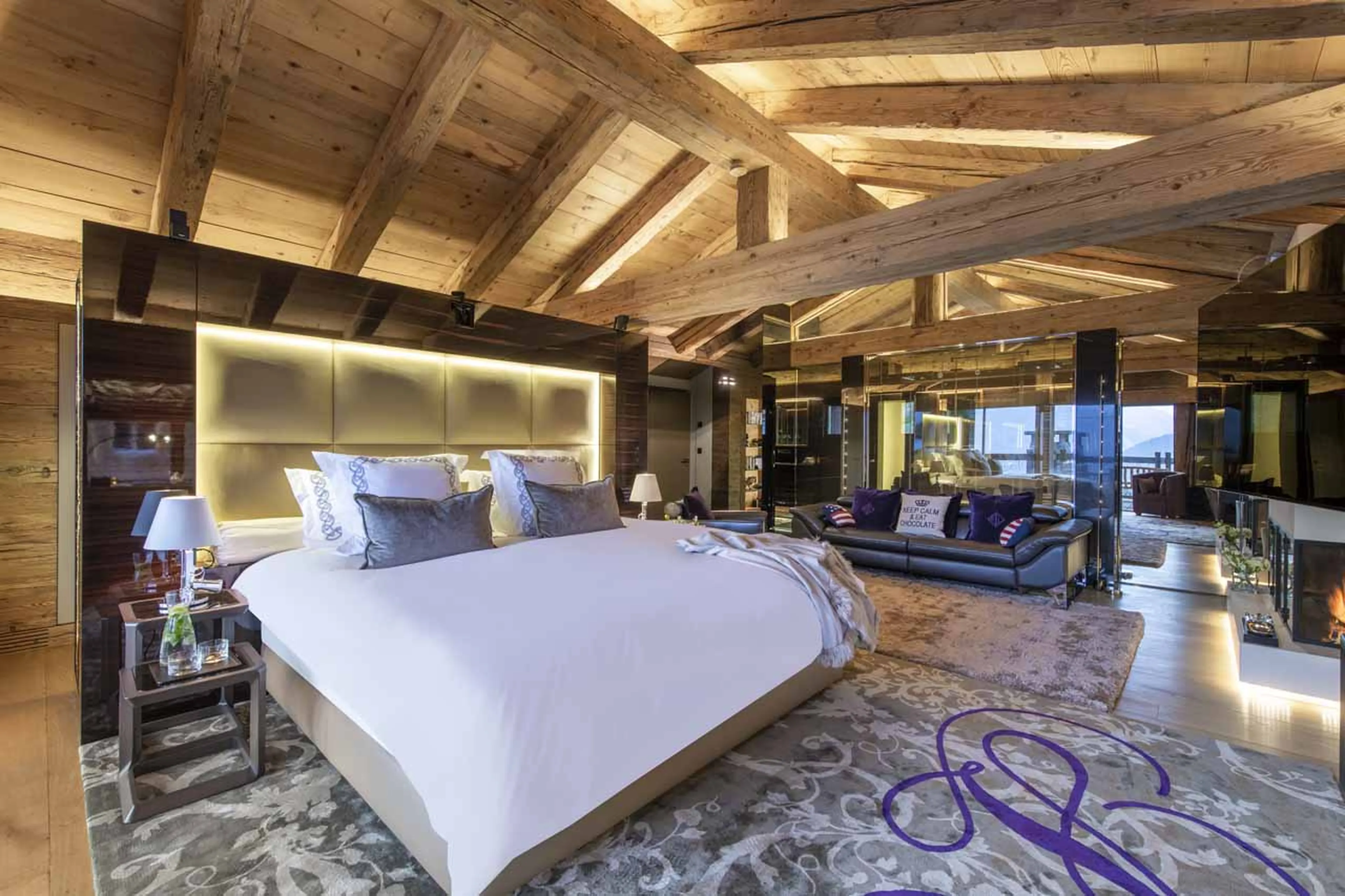 Bedroom two at Chalet Marmottier in Verbier