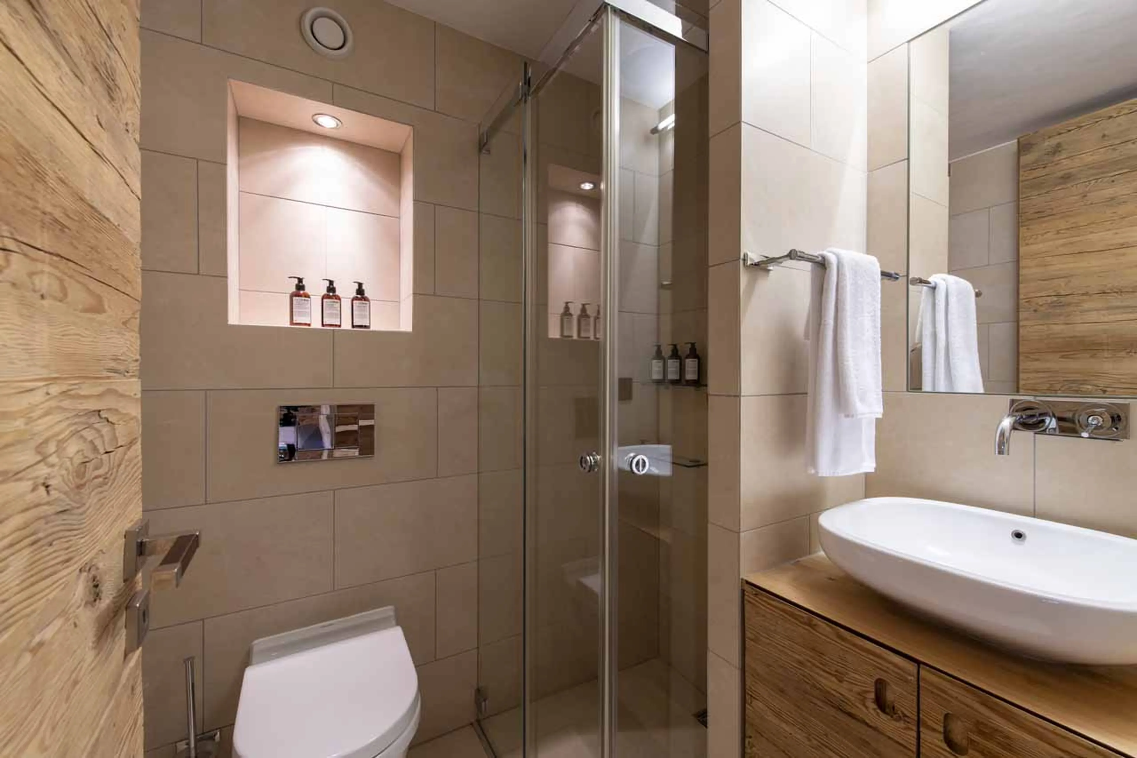 Bathroom five at Chalet Marmottier in Verbier