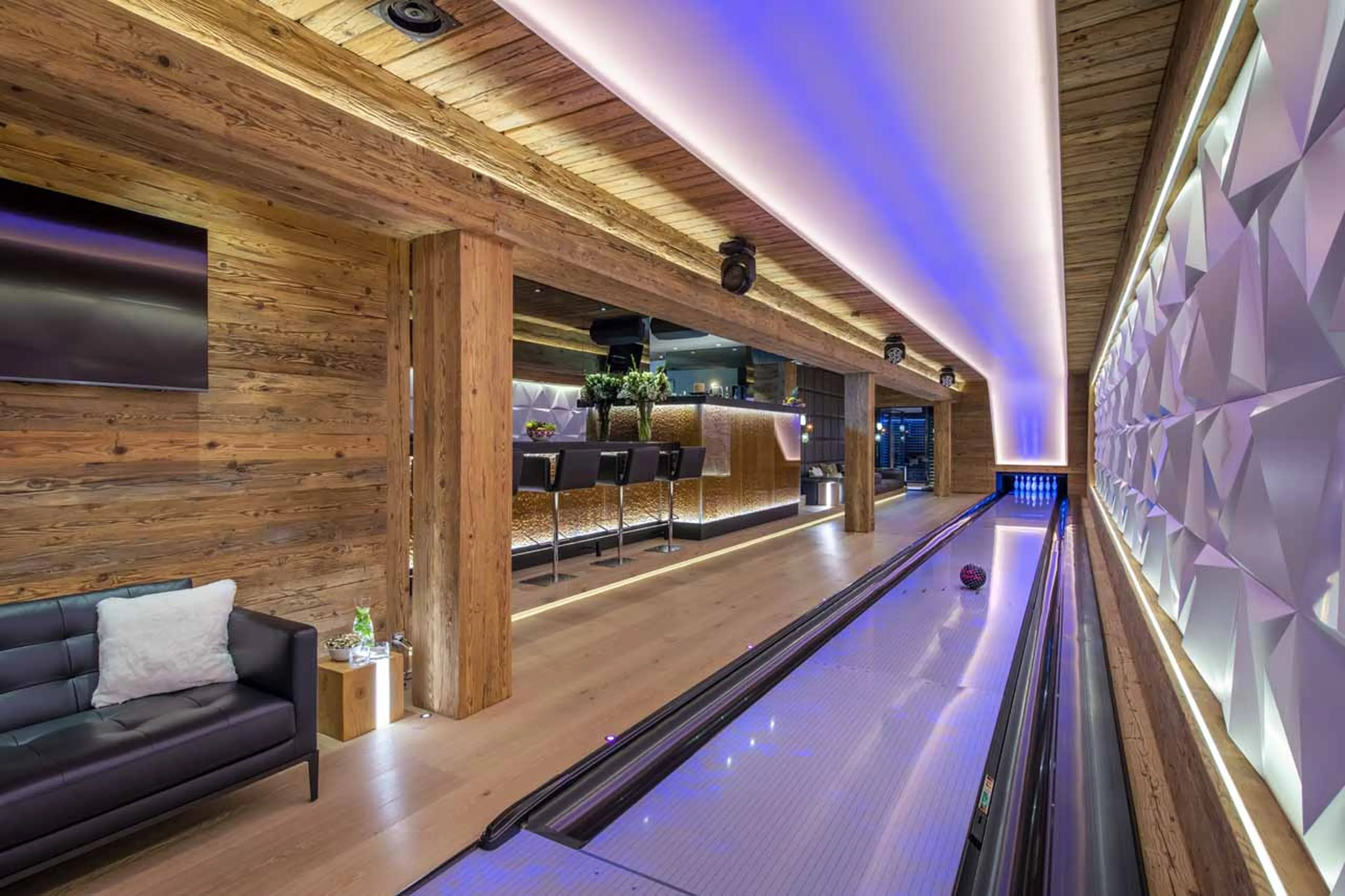 Bowling alley at Chalet Marmottier in Verbier