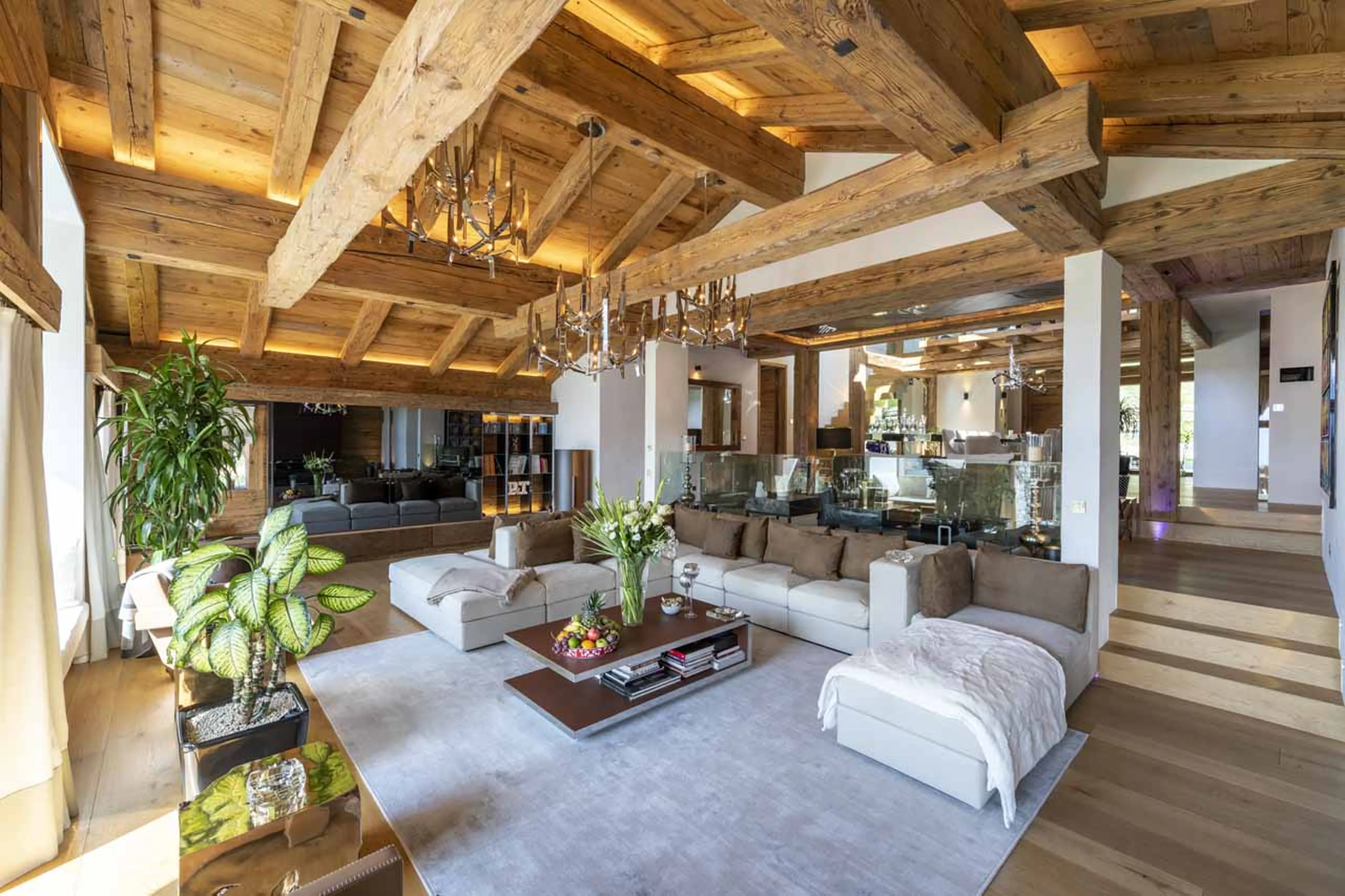 Living room at Chalet Marmottier in Verbier