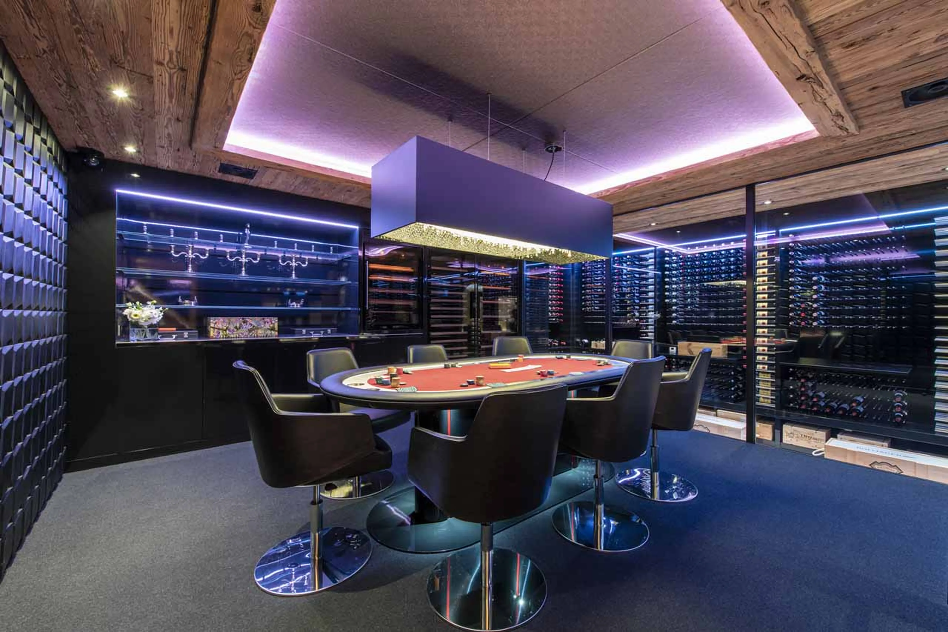 Wine cellar at Chalet Marmottier in Verbier