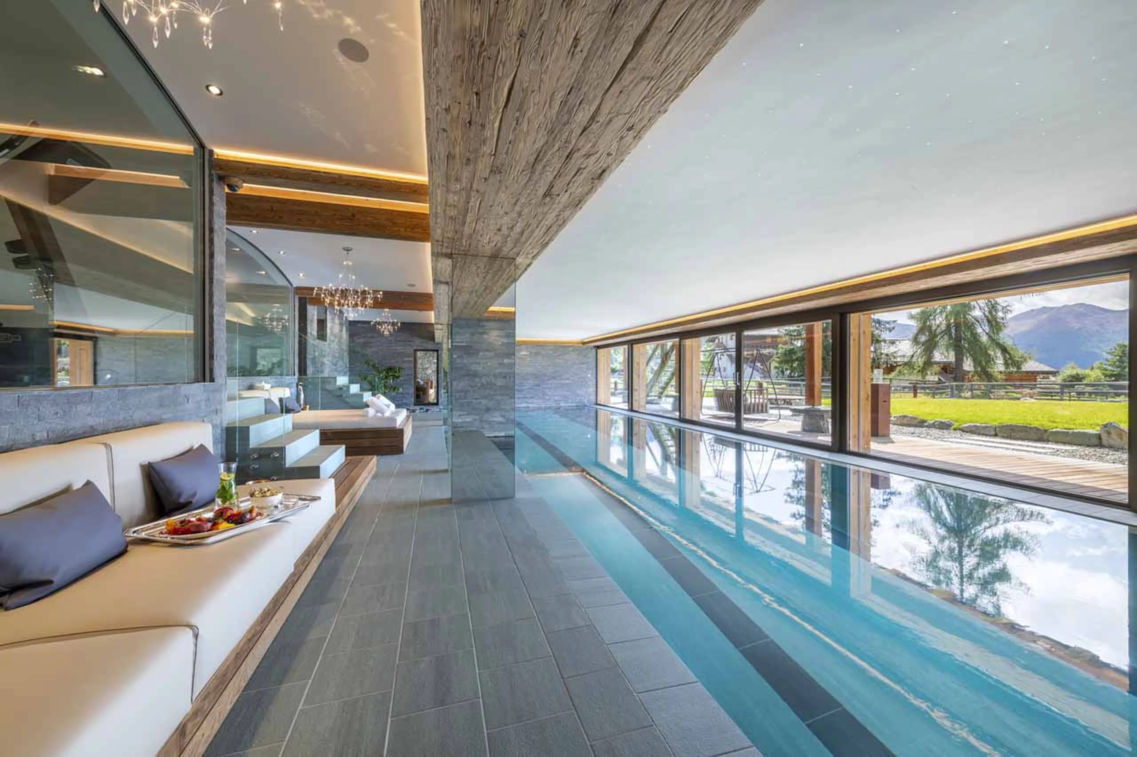 17 metre swimming pool at Chalet Marmottier in Verbier