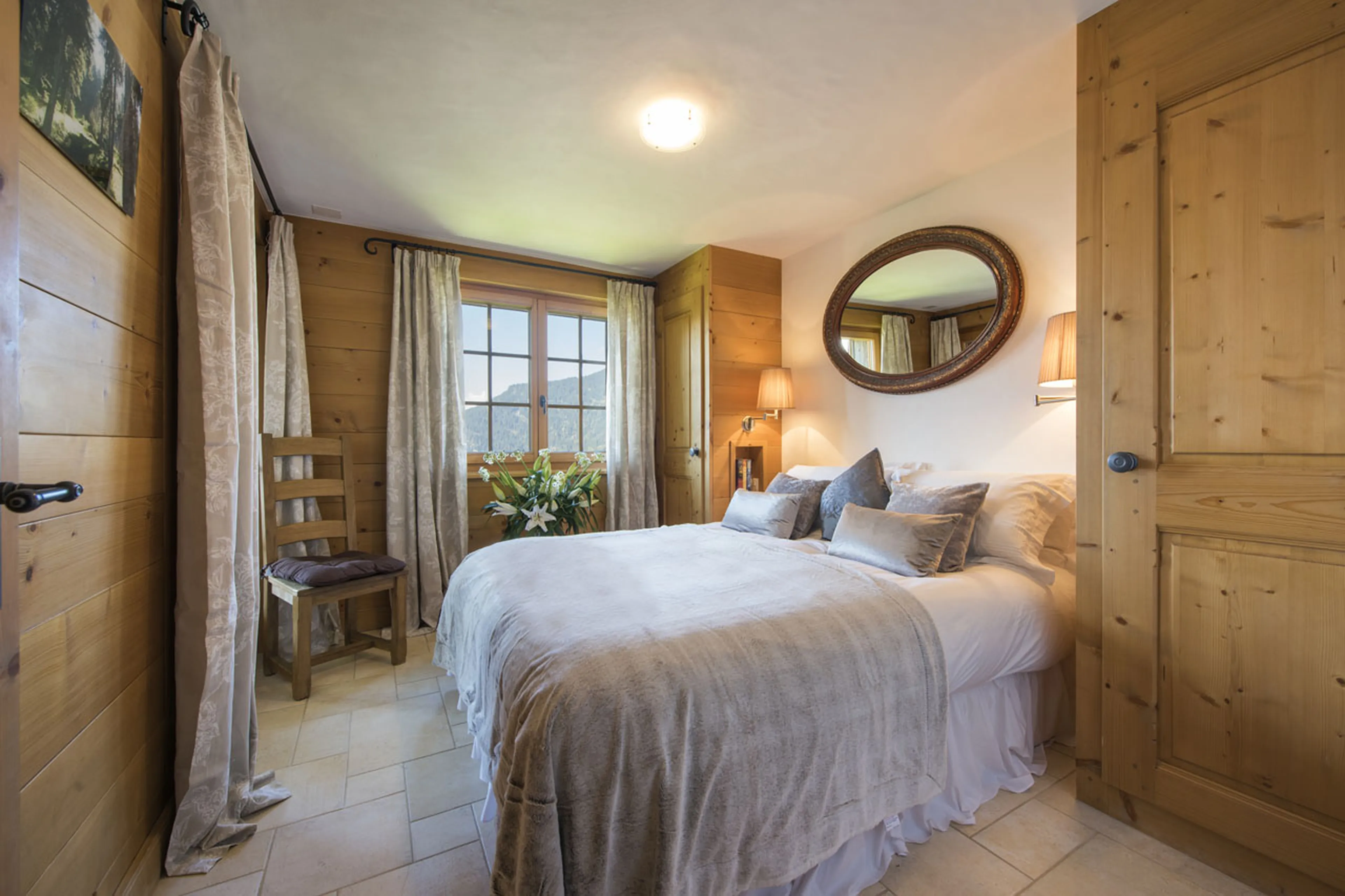 Bedroom one at Apartment Max in Verbier