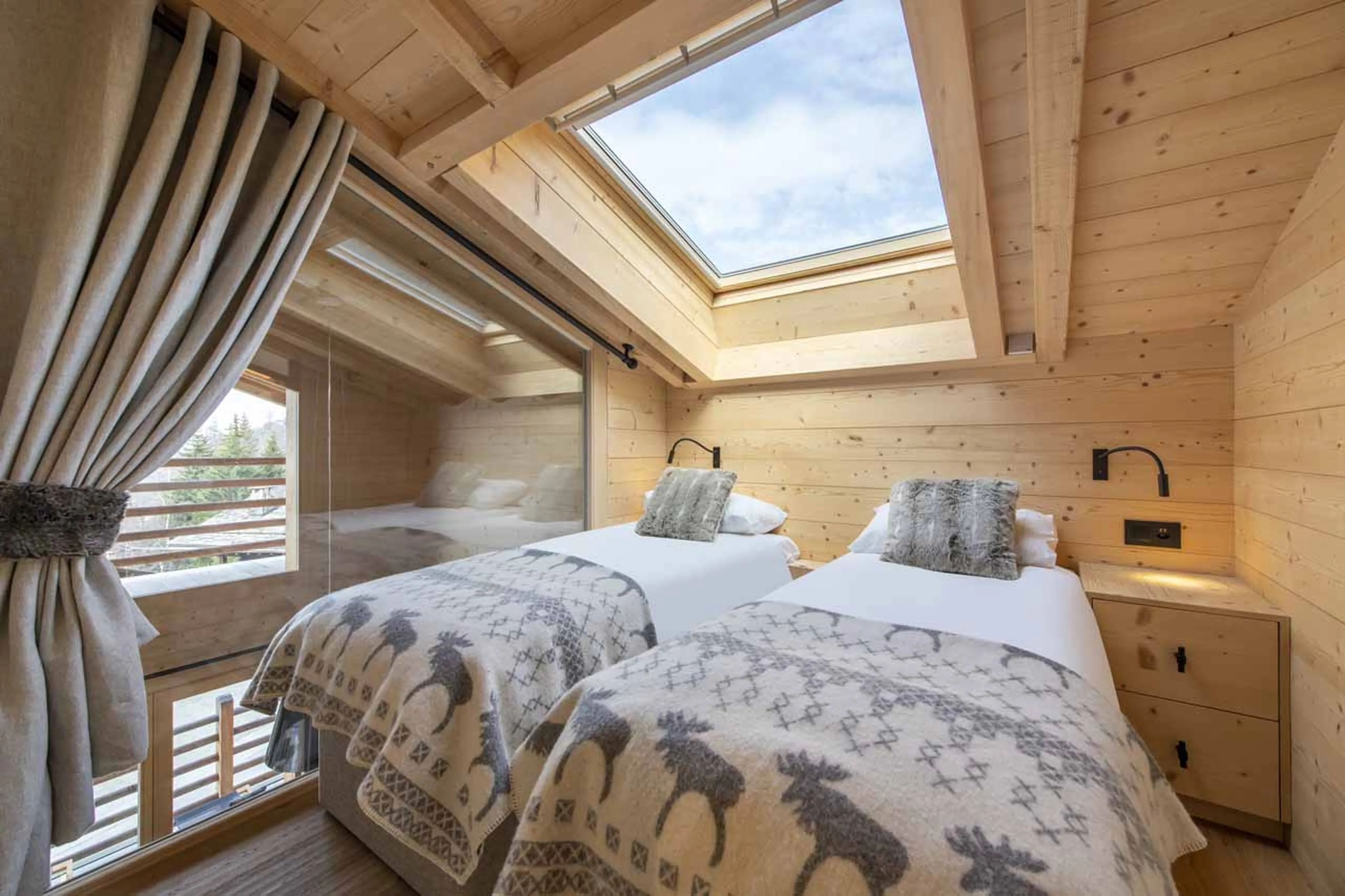 Bedroom two at Chalet Melilot in Verbier