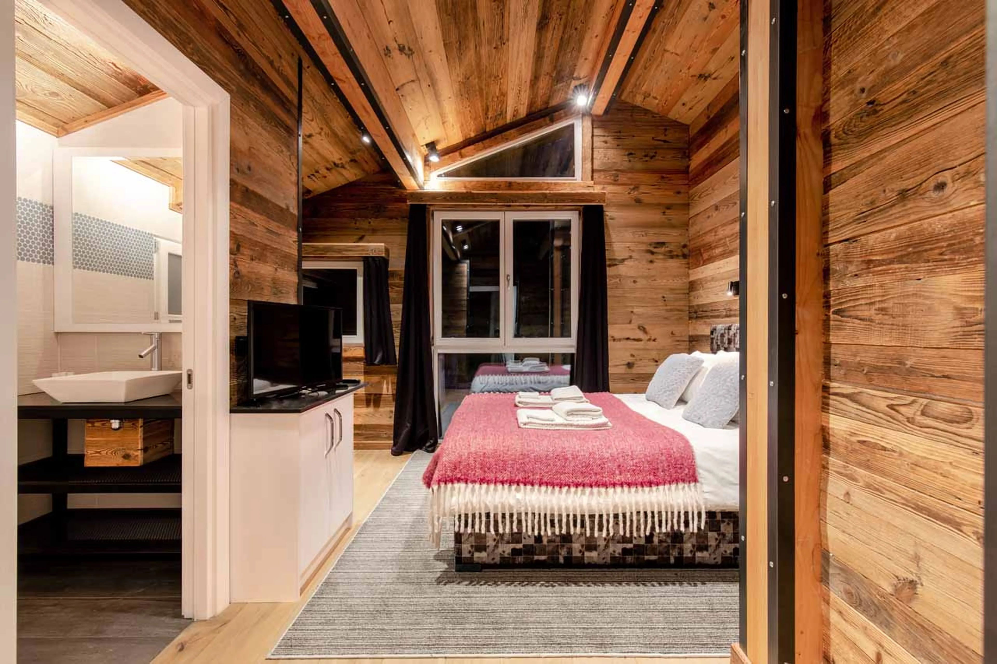 Access to en-suite shower room at Chalet Merveilles in Tignes