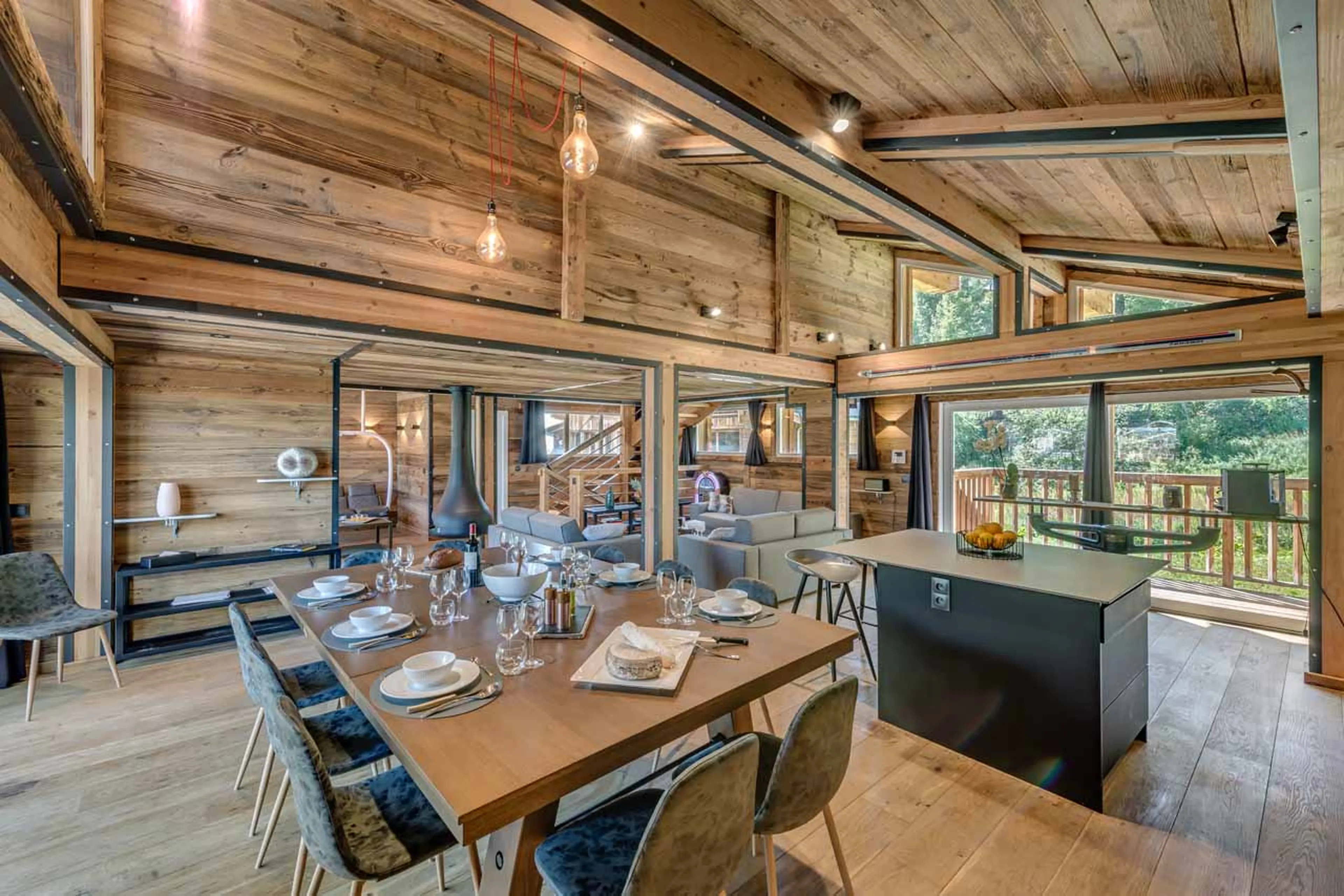 Dining area at Chalet Merveilles in Tignes