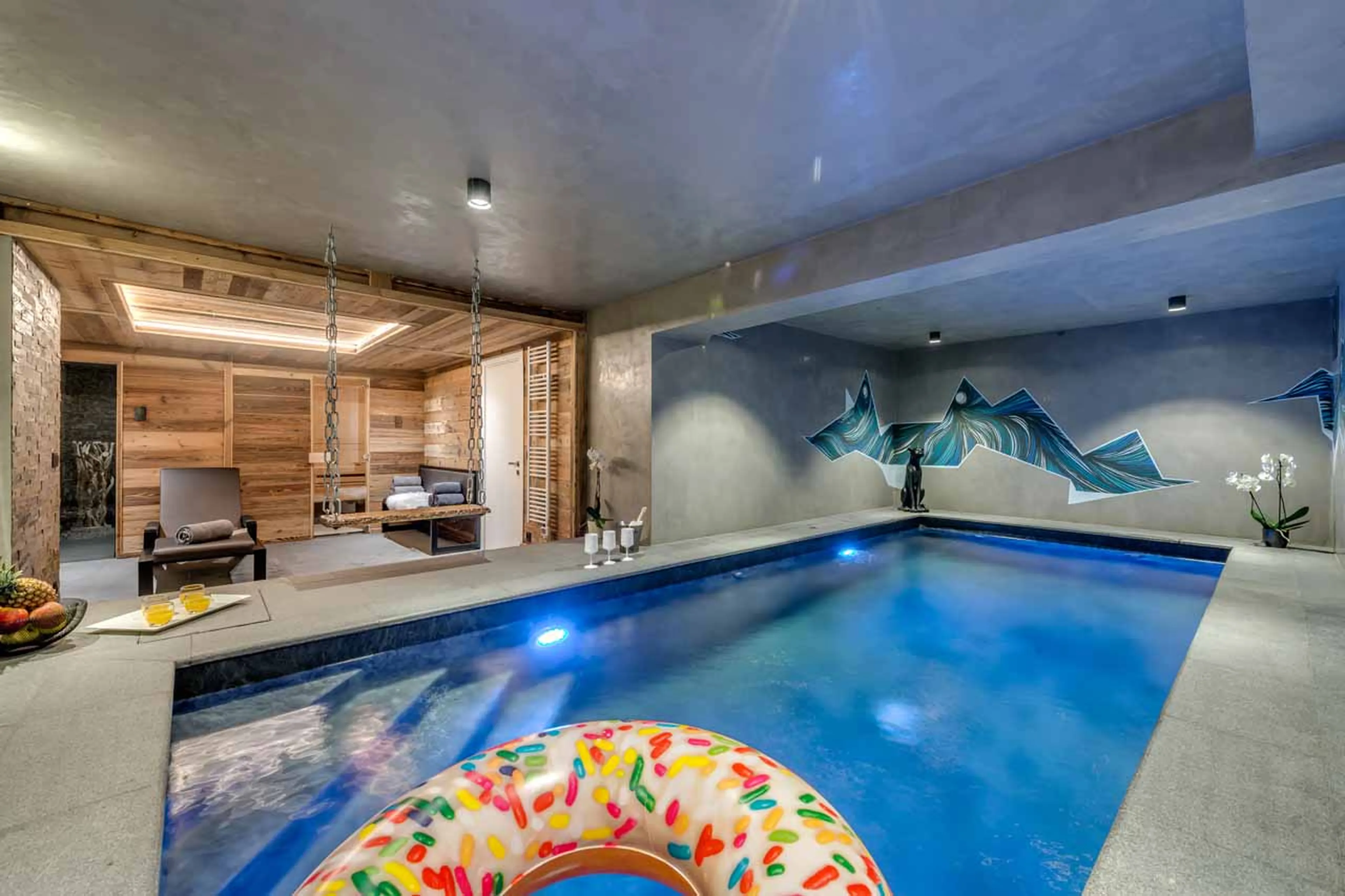 Indoor pool at  Chalet Merveilles in Tignes