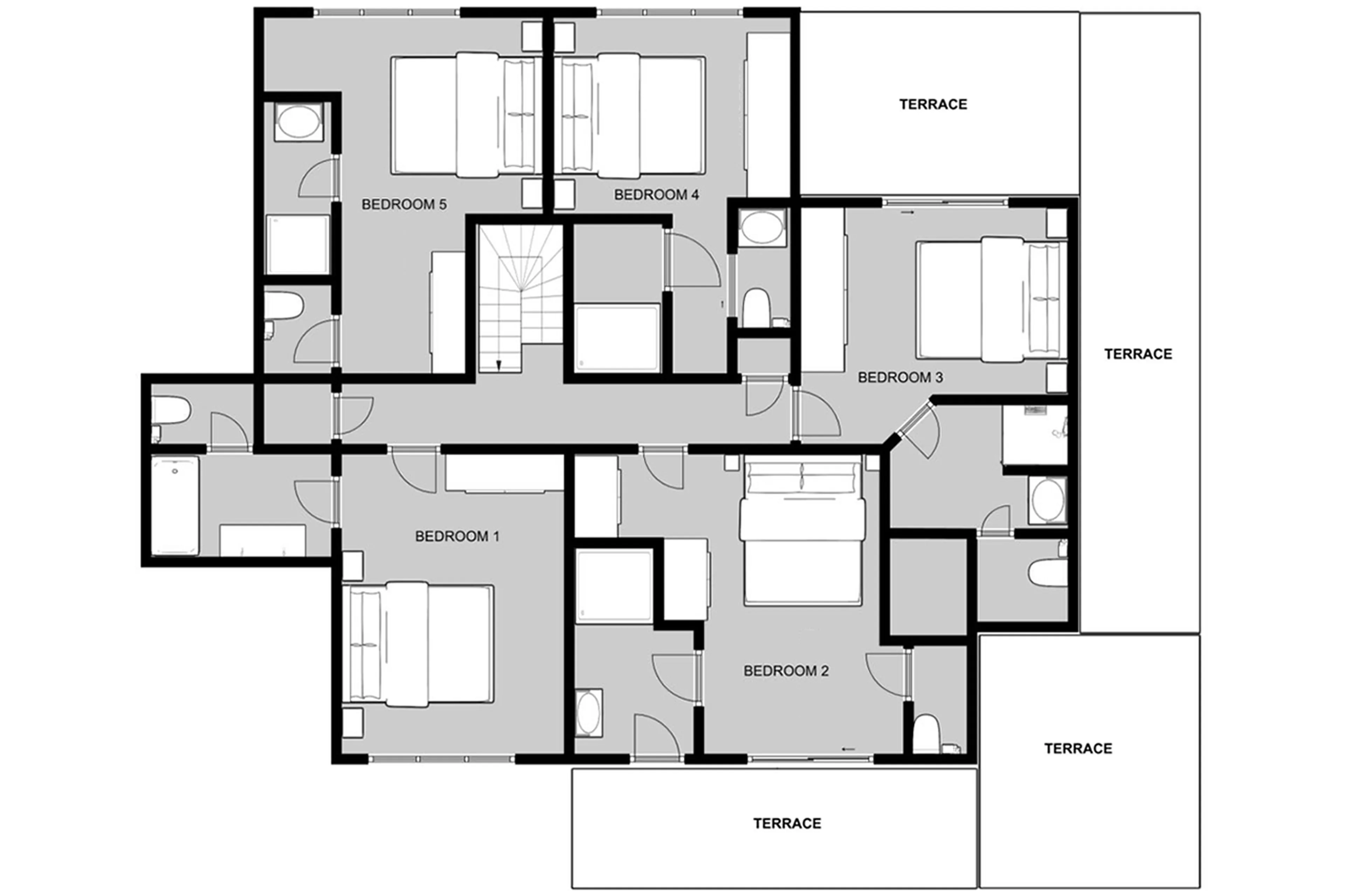 Level 1 floor plan of Chalet Merveilles in Tignes
