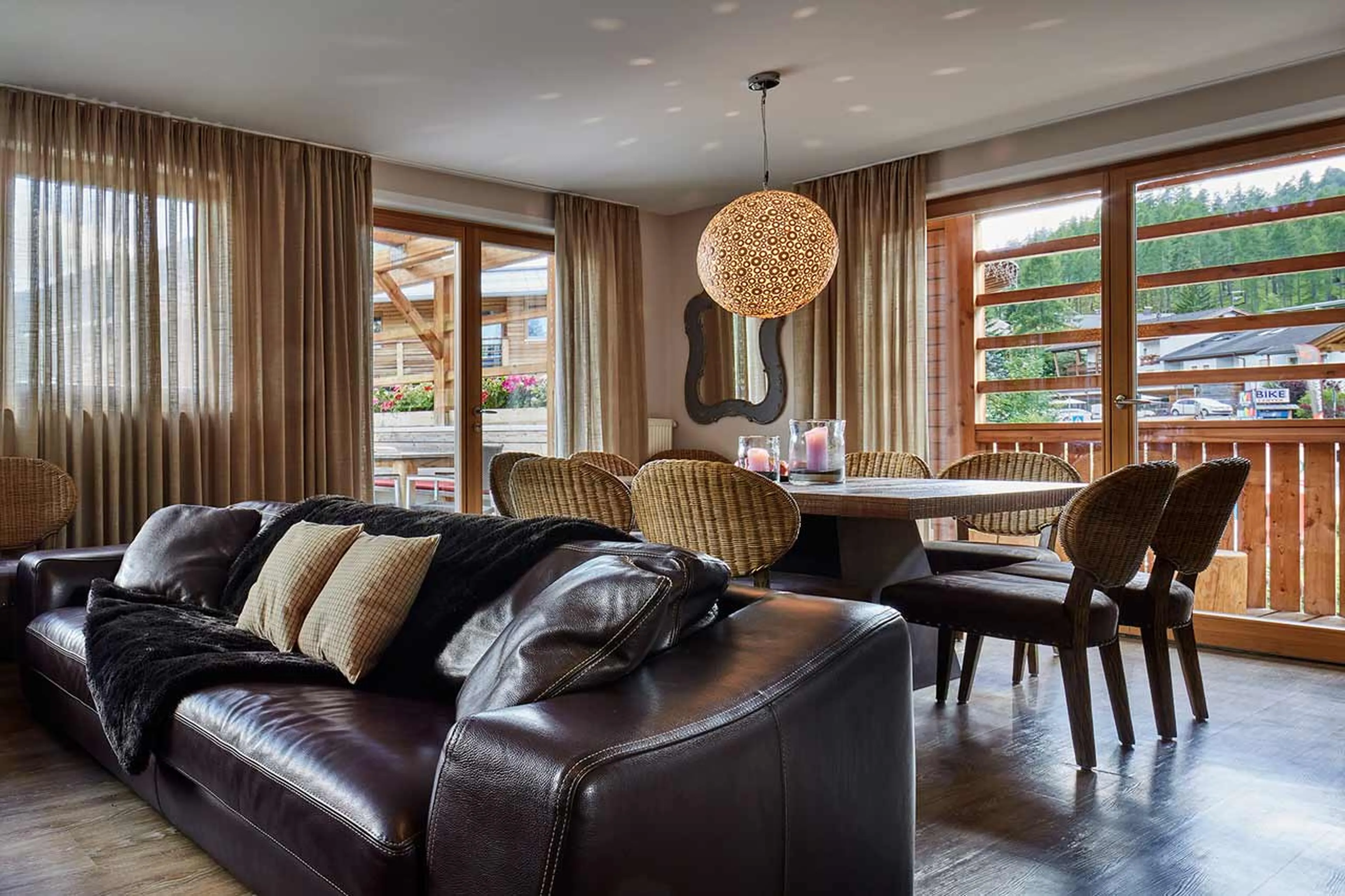 Access to terrace at Chalet Mi Amur in Alta Badia