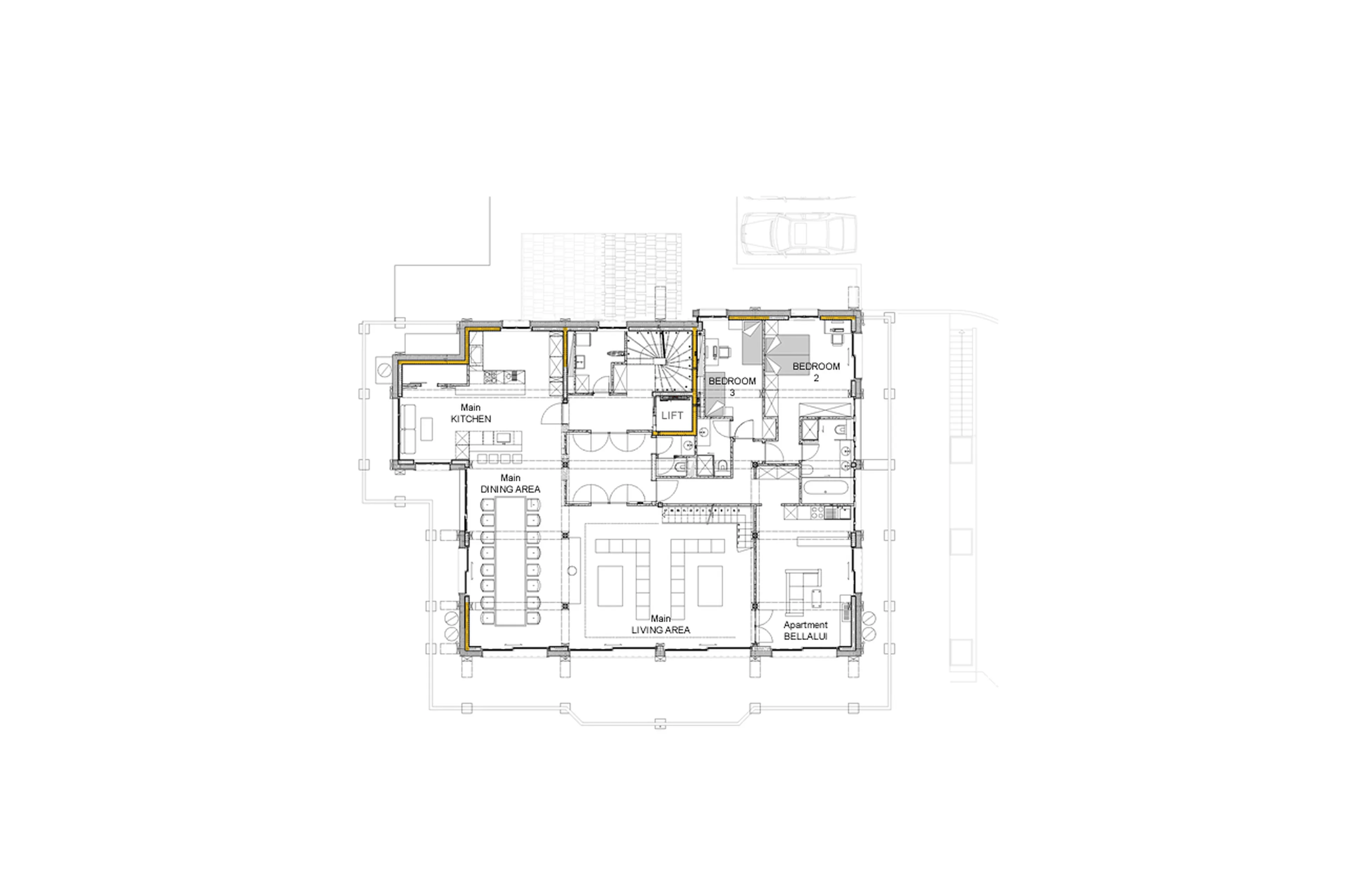Level 1 floor plan of Chalet Migui in Crans-Montana