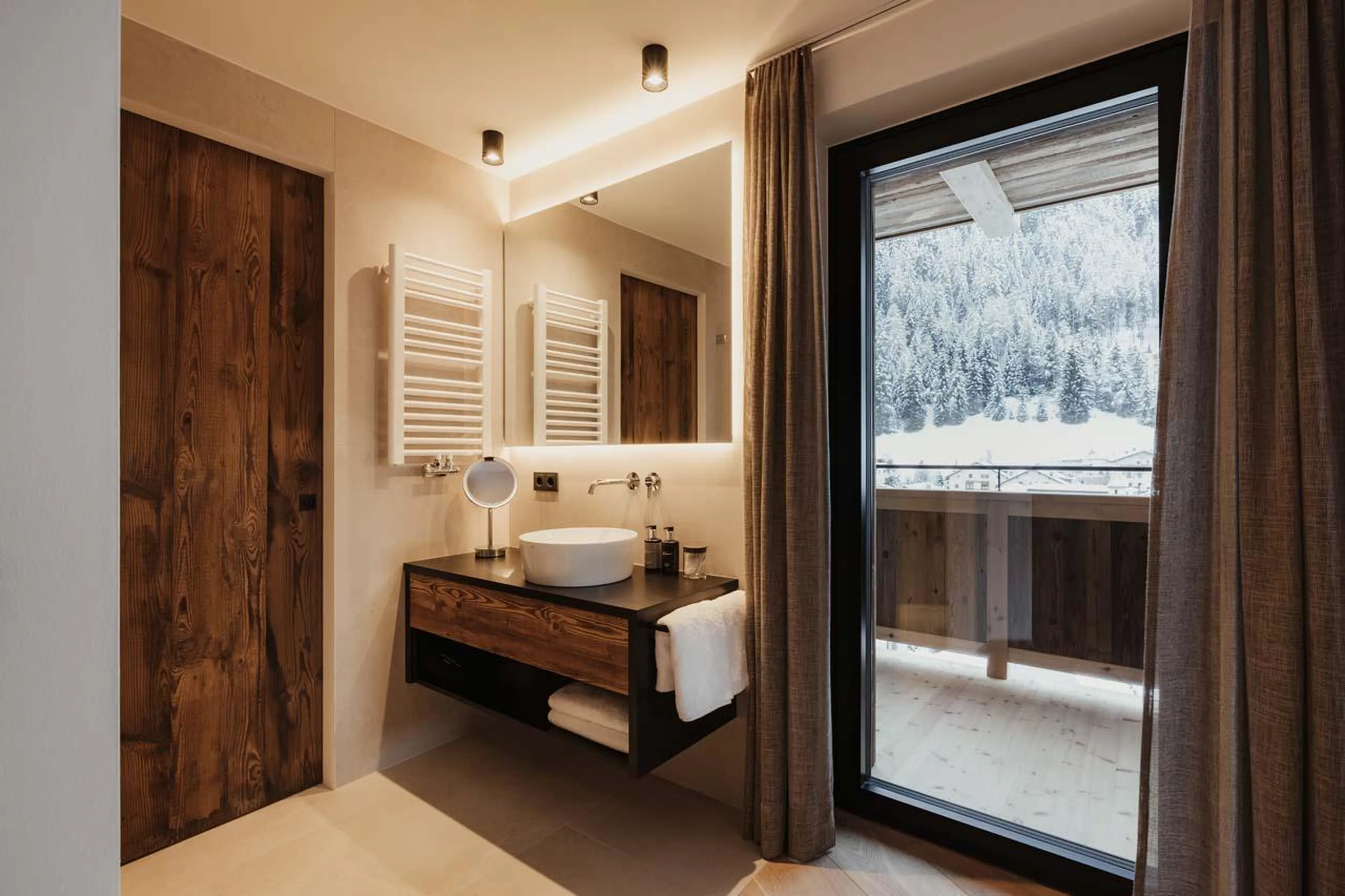 En-suite shower room at Chalet Mile 1 in Val Gardena