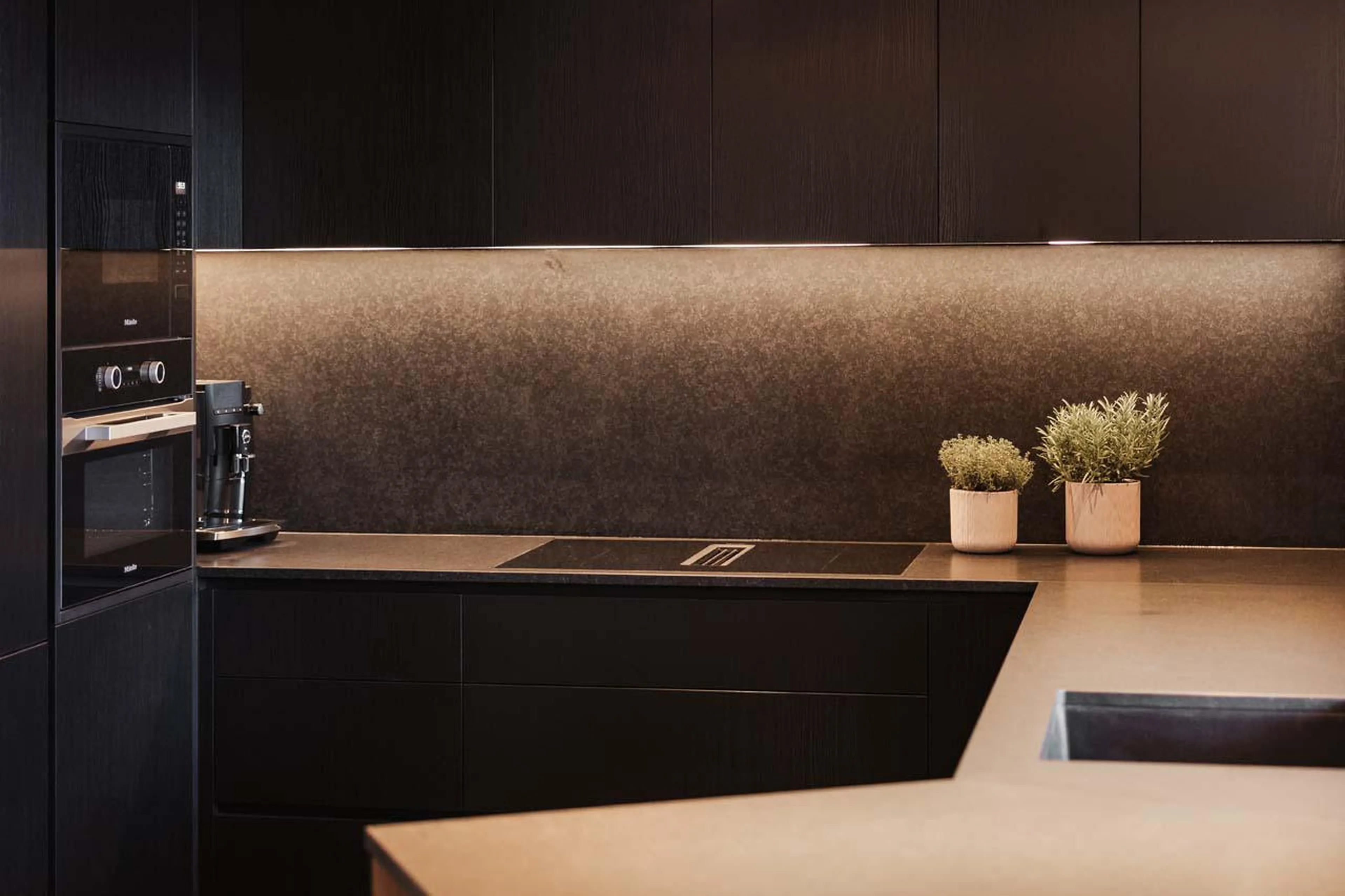 Modern and well-equipped kitchen at Chalet Mile 1 in Val Gardena