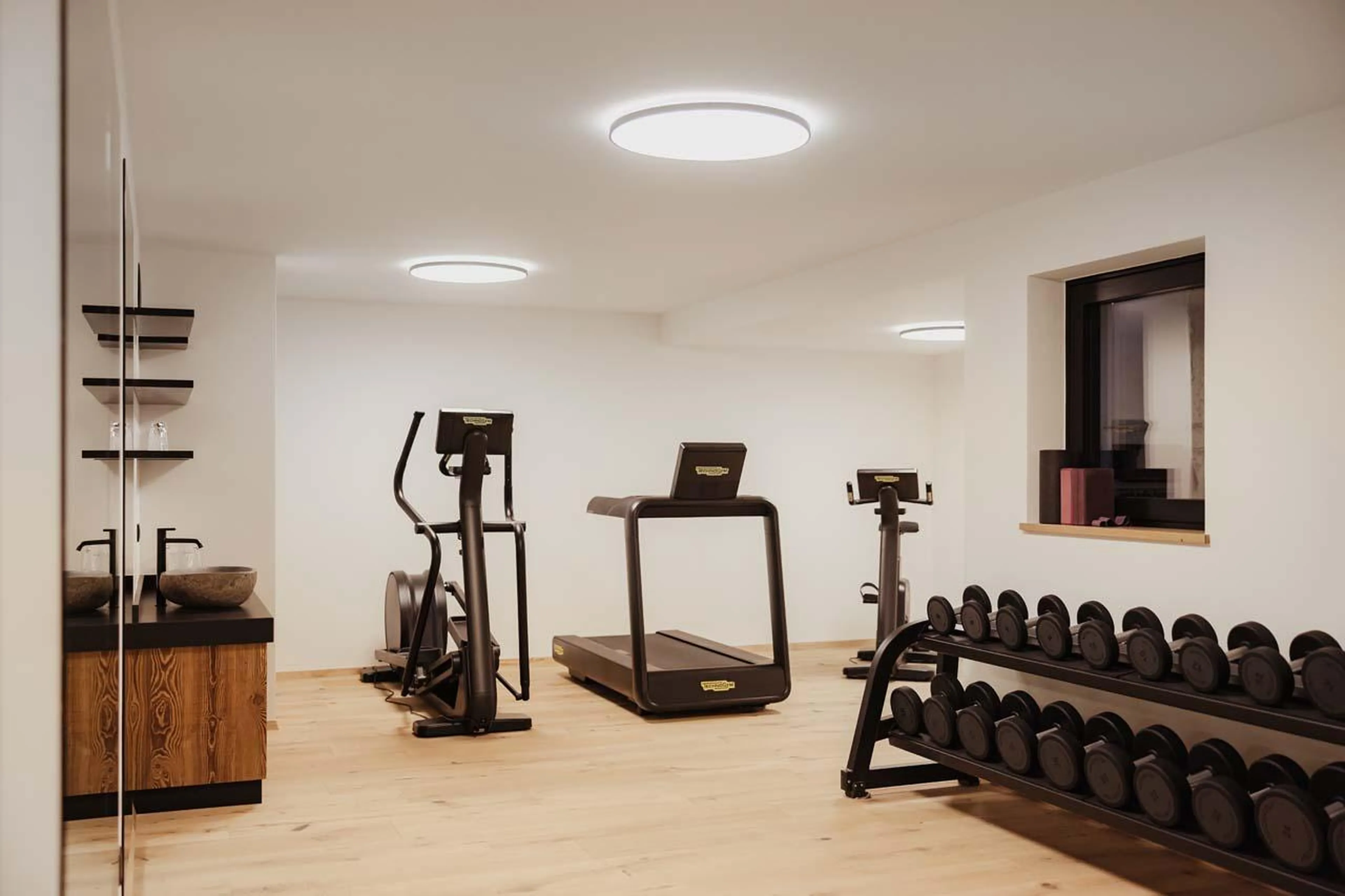 Gym shared between Chalet Mile 1 and 2 at Chalet Mile 1 in Val Gardena
